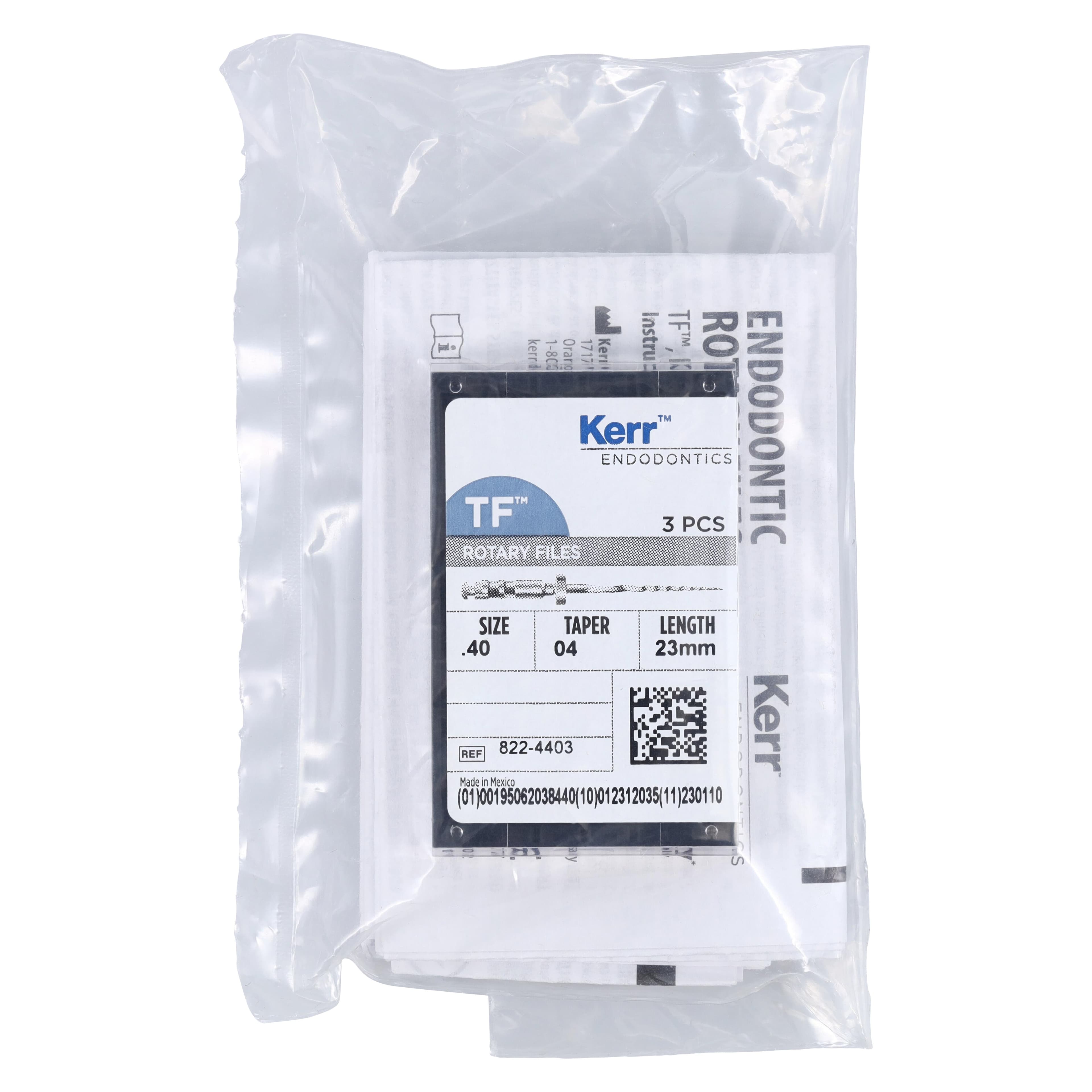 Kerr TF Twisted Files Rotary NiTi Endodontic File, 0.04 Taper, #40, 23 mm, Black, 3/Pk, 822-4403 thumbnail 7