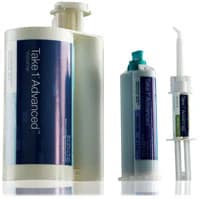 Kerr Take 1 Advanced VPS Impression Material, Volume Tray (Heavy Body) Regular Set, 380 ml Hard Cartridges, 2/Pkg, Dark Blue, #34695 - Take 1&trade; Advanced&trade; VPS Impression Material - Hard Cartridges - Regular Set - Tray (Dark Blue) - Image 1