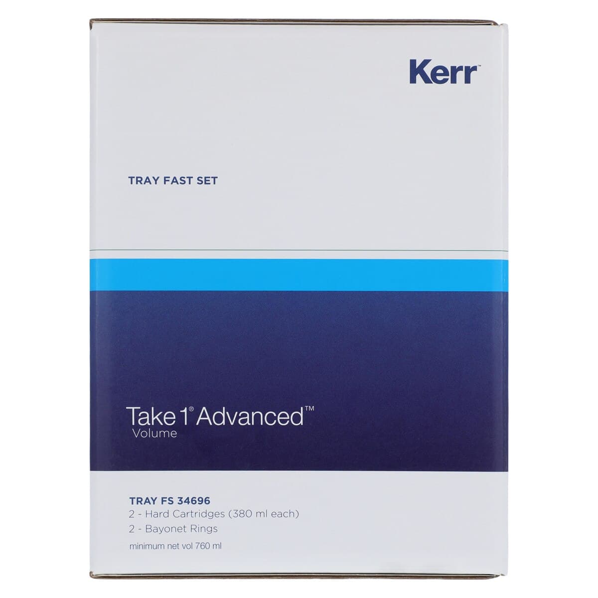 Take 1 Advanced VPS Impression Material, Volume Tray, Heavy Body, Fast Set, Dark Blue, 380 ml Hard Cartridge, 2/Pk, 34696 thumbnail 5