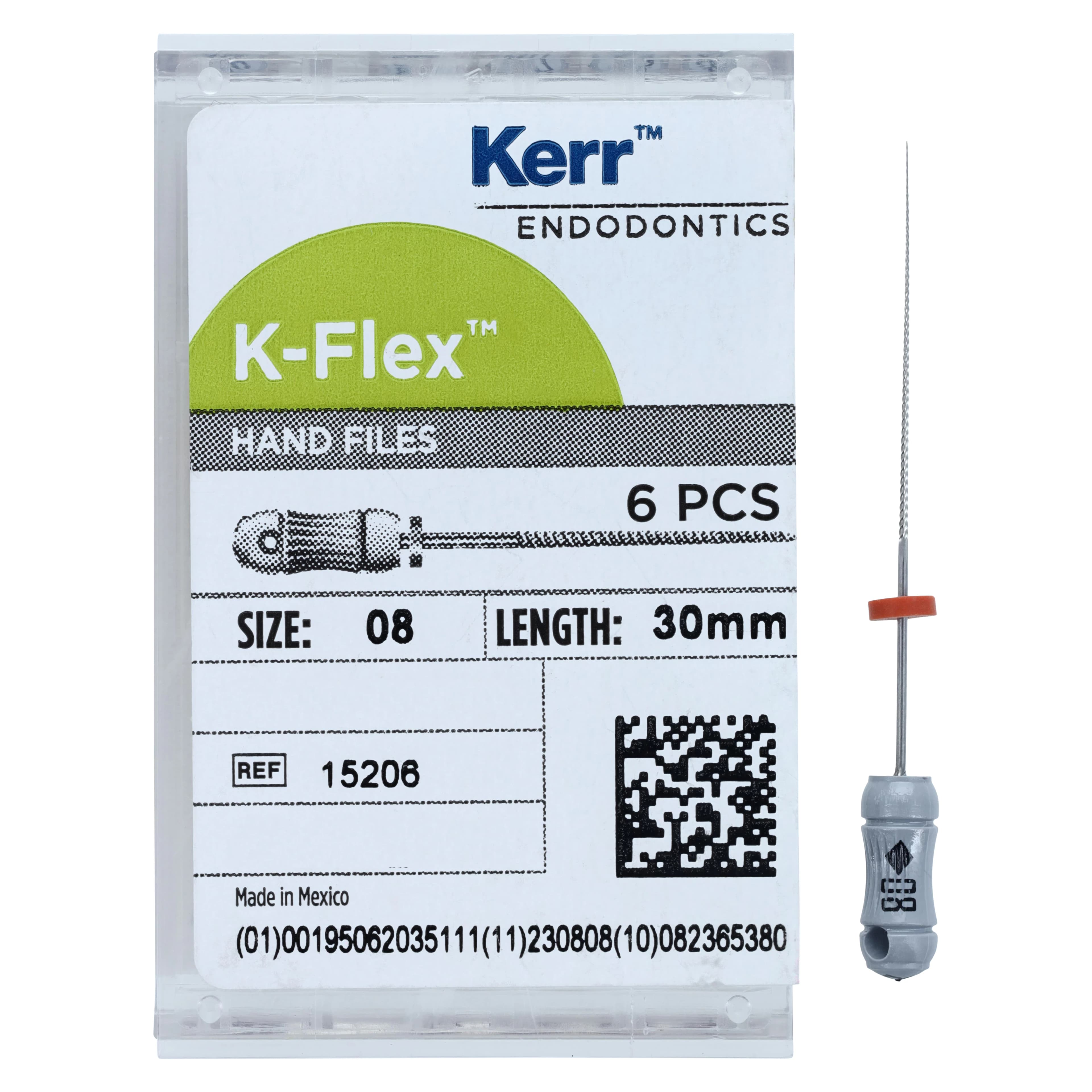Kerr K-Flex Files, #08 (Gray), 30mm, Stainless Steel, 6/Pack, 15206 thumbnail 4