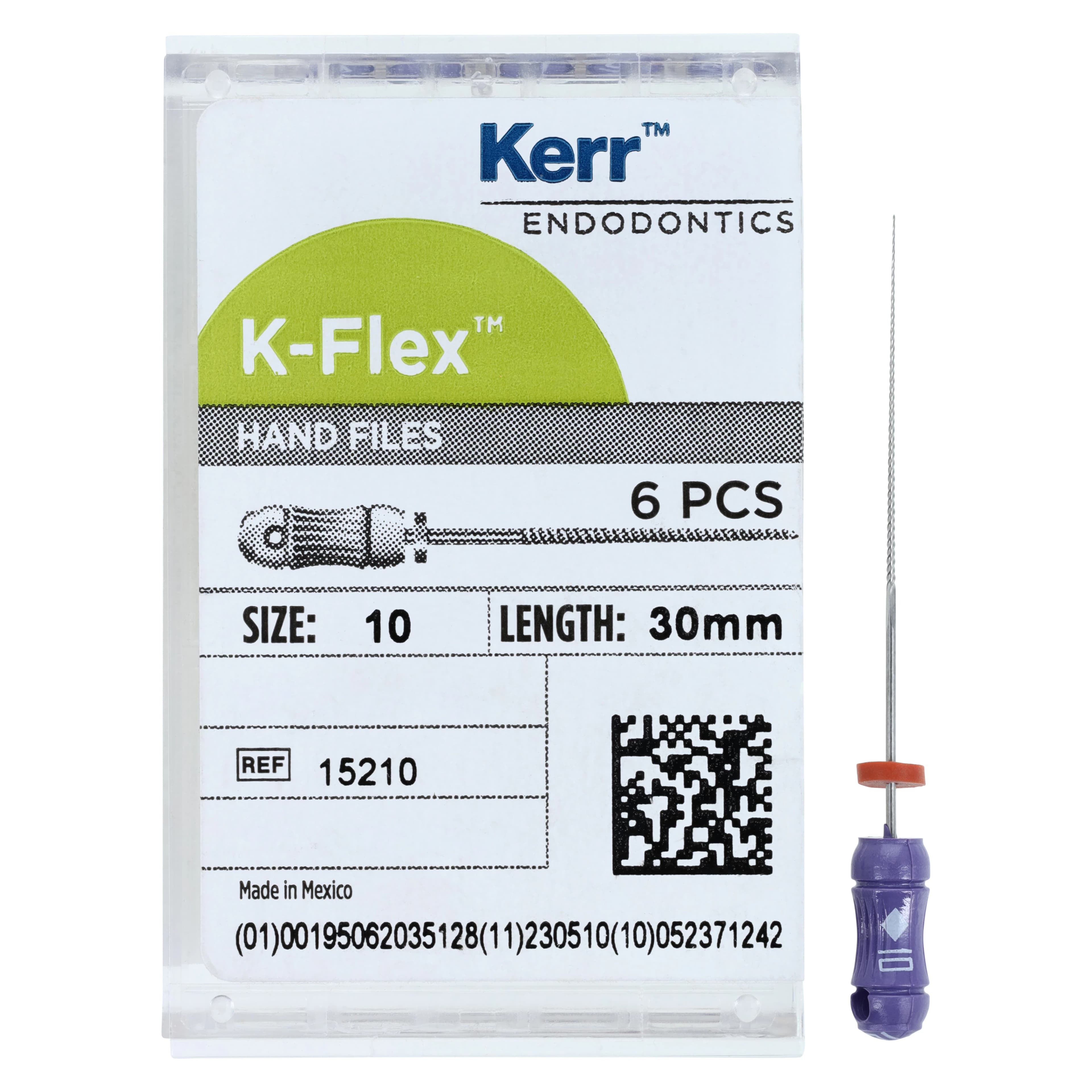 Kerr K-Flex Endodontic Files, #10, 30mm, Purple, Stainless Steel, 6/Pack, 15210 thumbnail 4