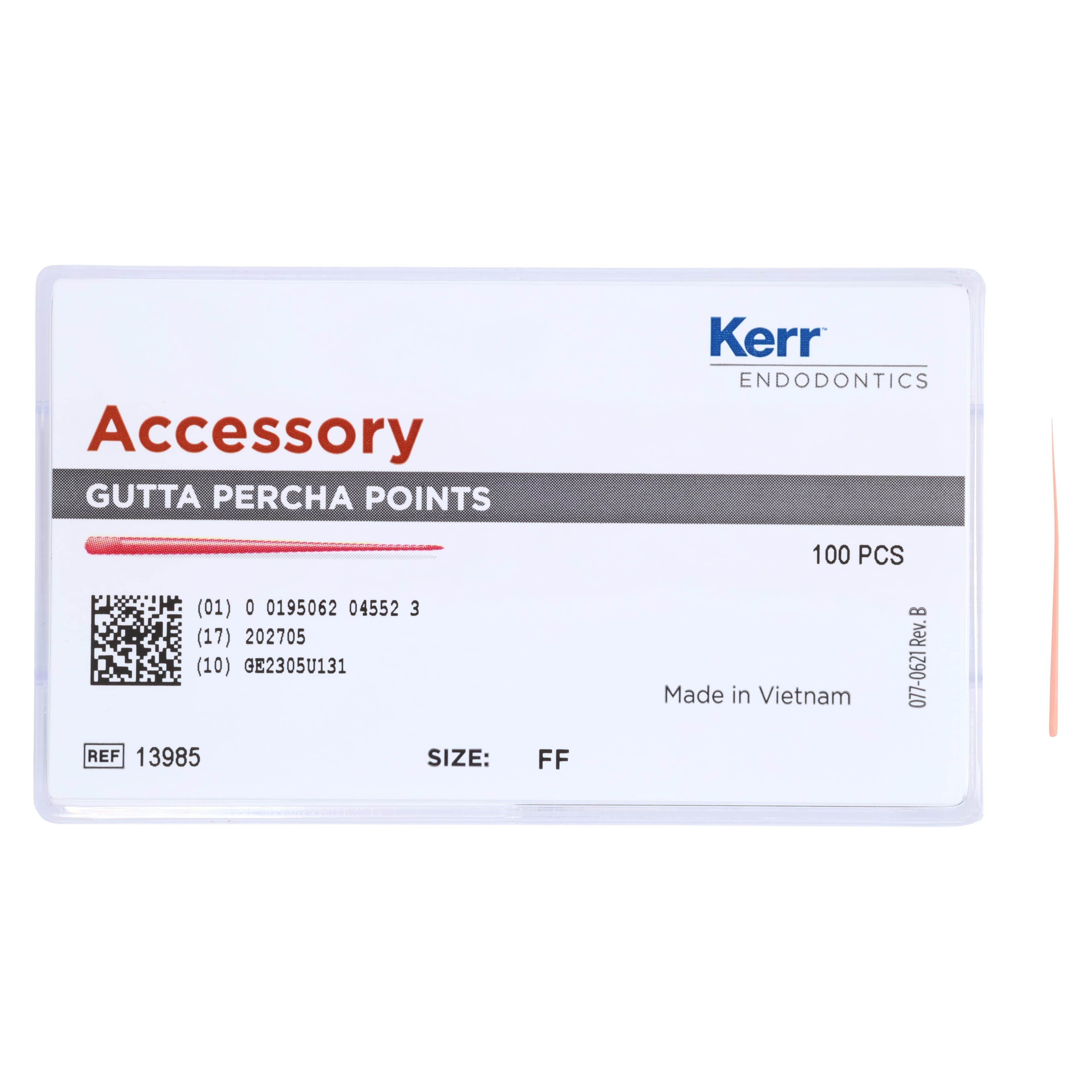 Kerr Tapered Gutta Percha Points, Fine-Fine (FF), 100/Box, #13985 thumbnail 4