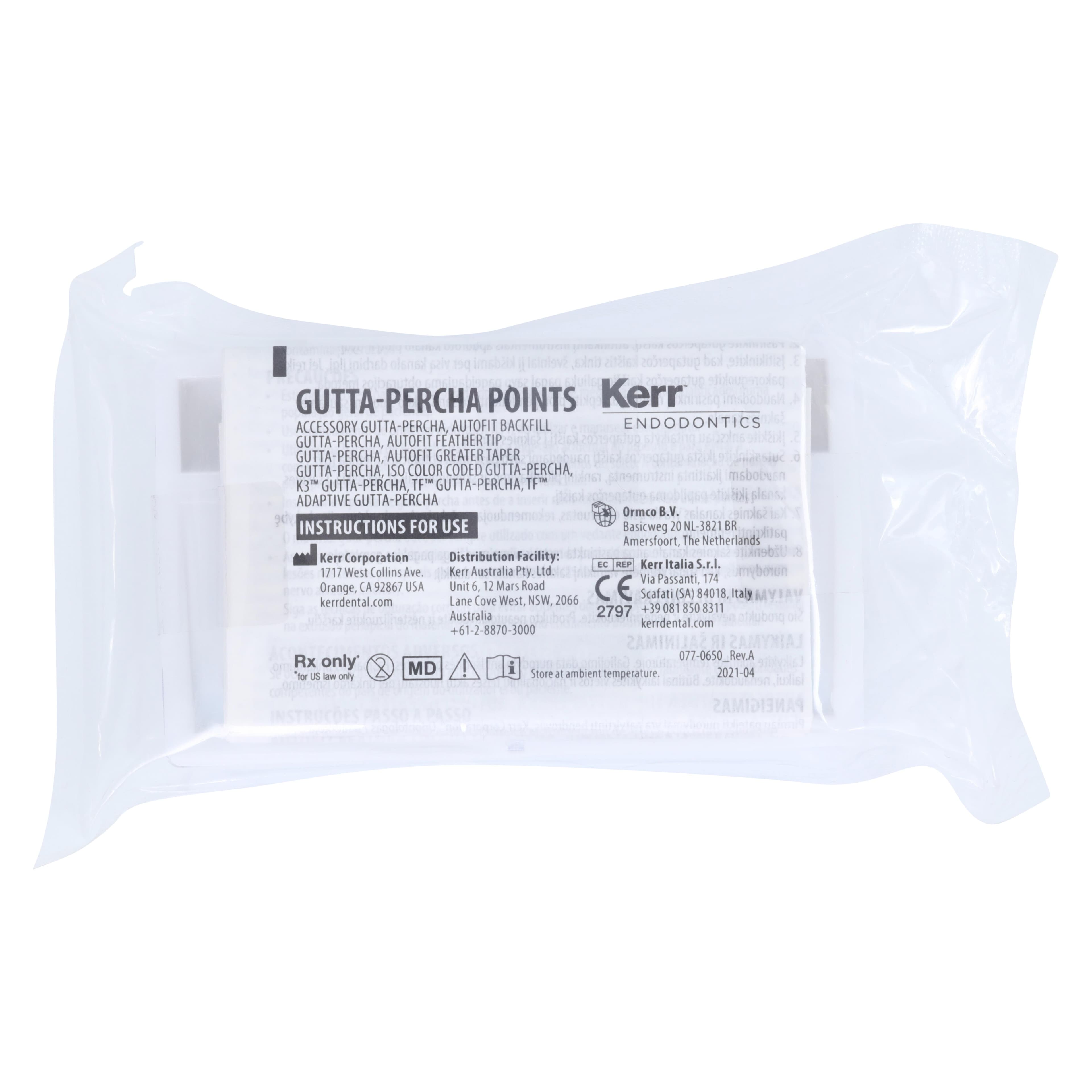 Kerr Tapered Gutta Percha Points, Fine-Fine (FF), 100/Box, #13985 thumbnail 7