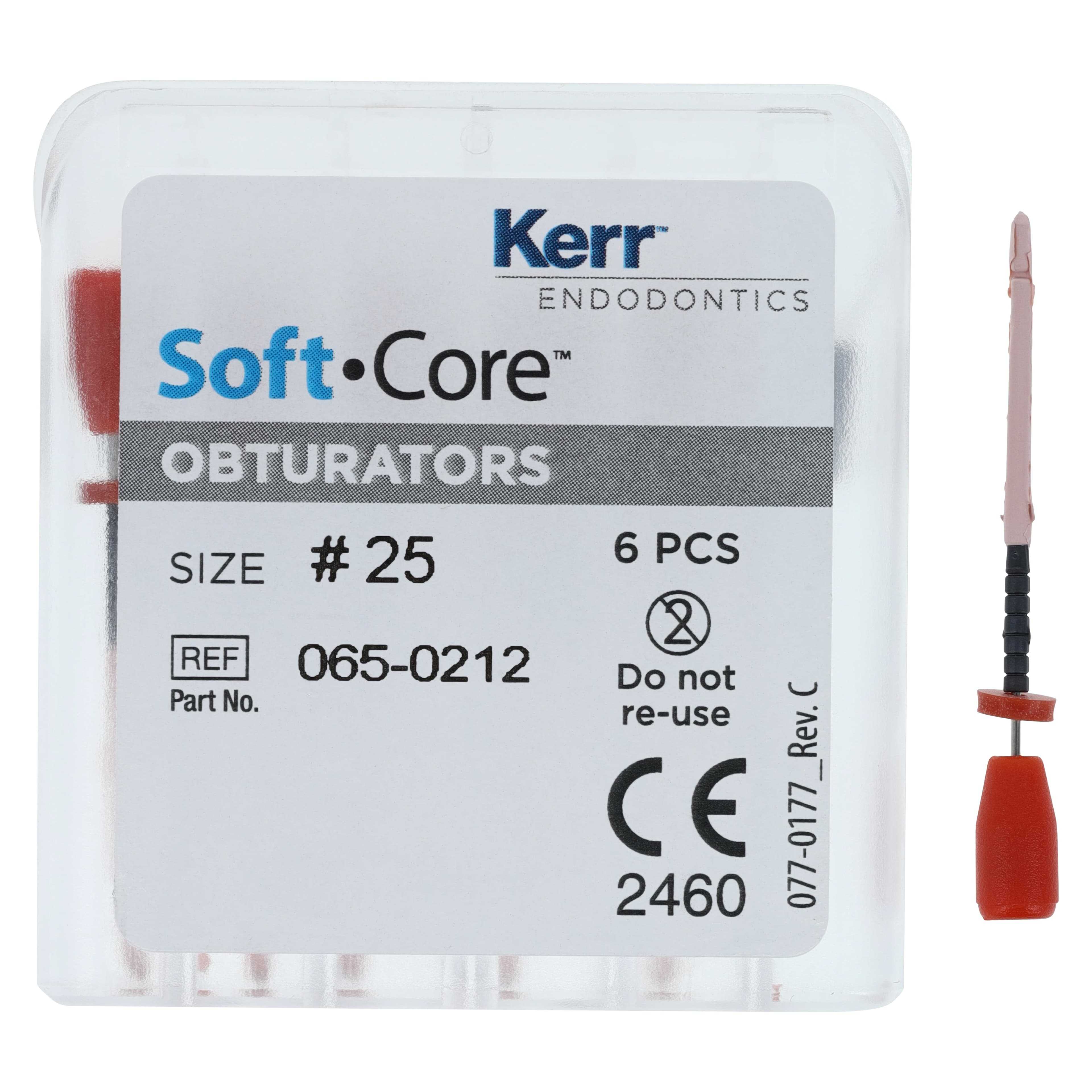 Kerr Soft-Core Classic Obturators, #25, Red, 6/Pk, 972-3025 thumbnail 3