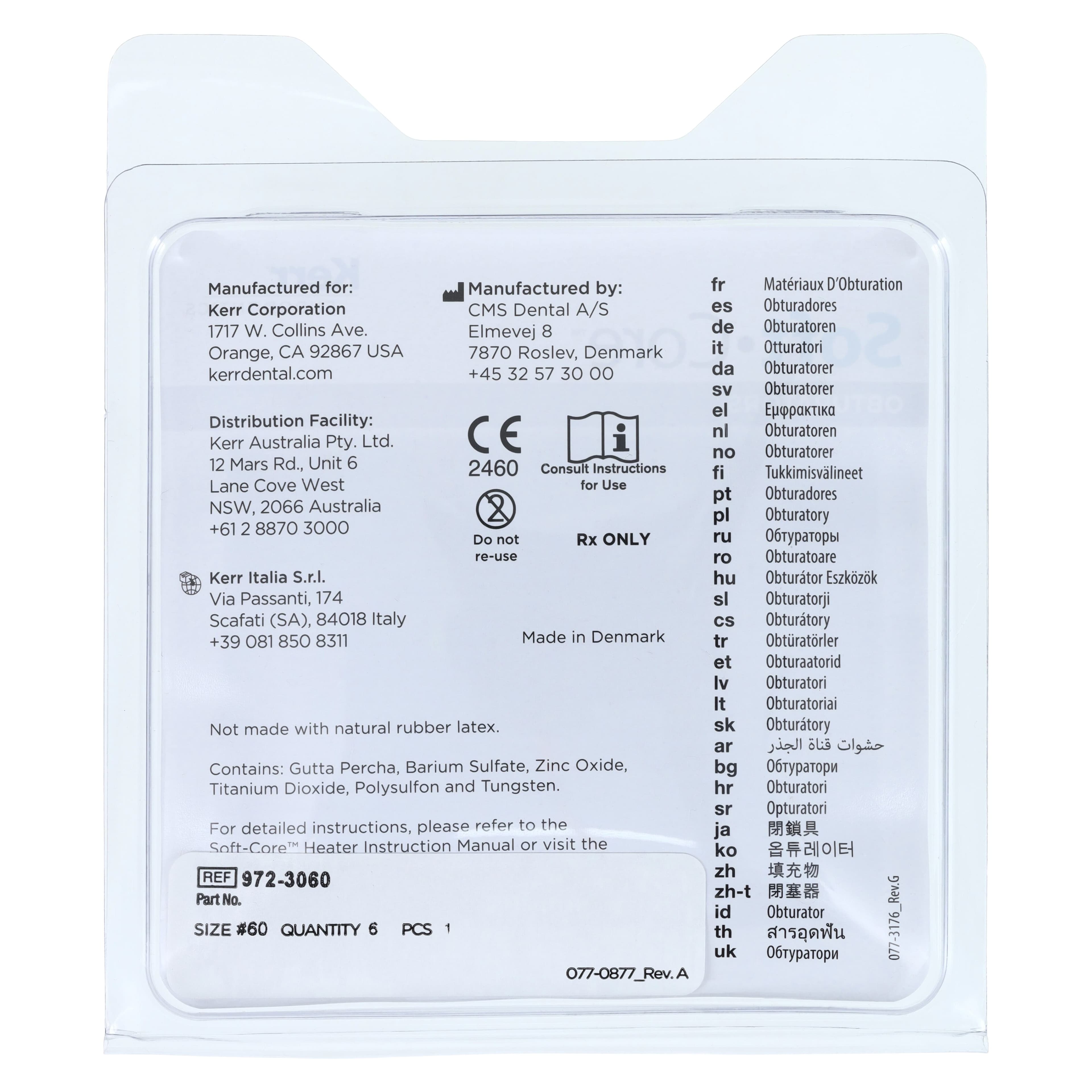 Soft-Core Classic Carrier-Based Obturators, #60, Blue, 6/Pkg, 972-3060 thumbnail 6
