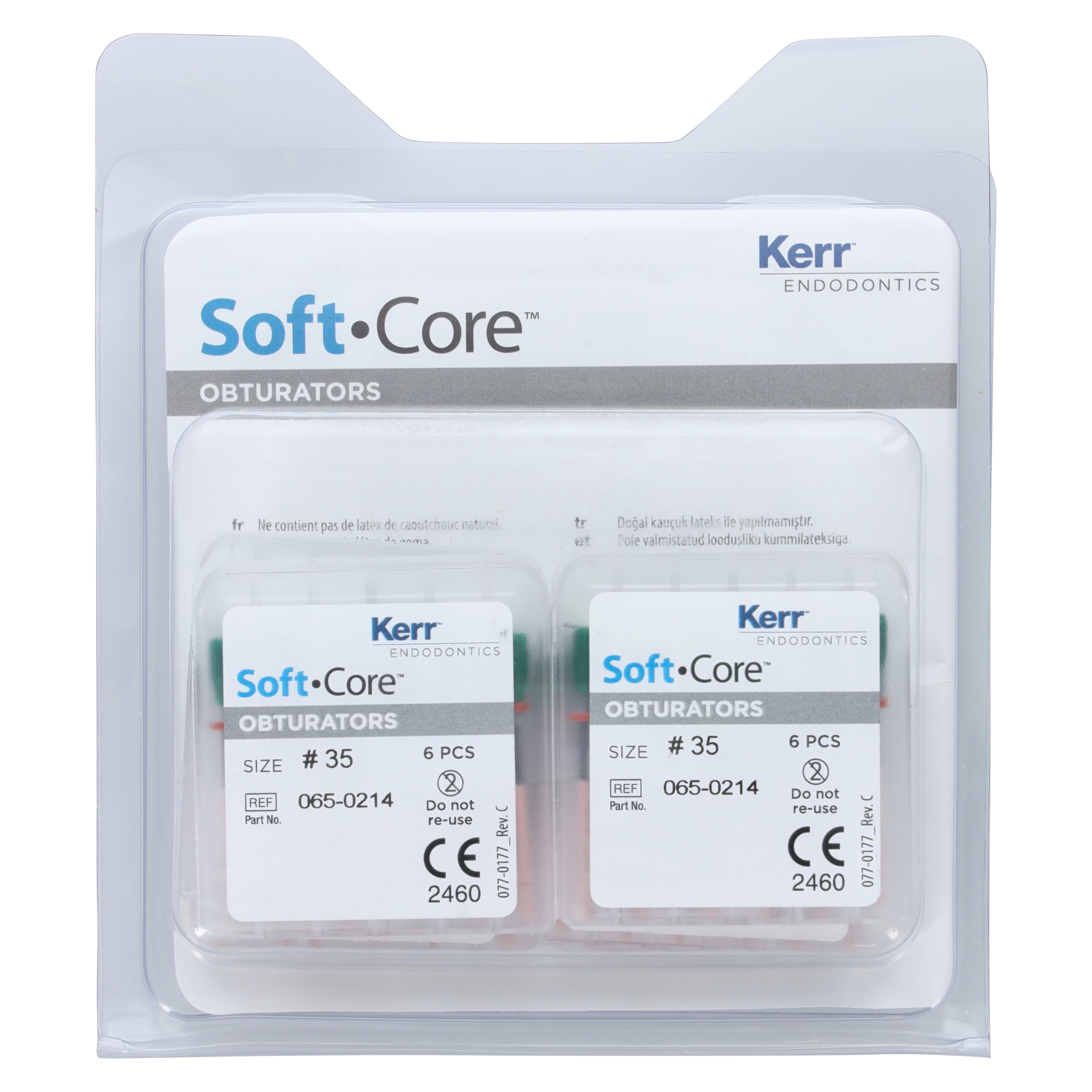 Kerr Soft-Core Obturators, Size #35, Economy Pack, Green, 36/Pk, 972-3135 - -Soft-Core #35 Obturators (36) - Image 1