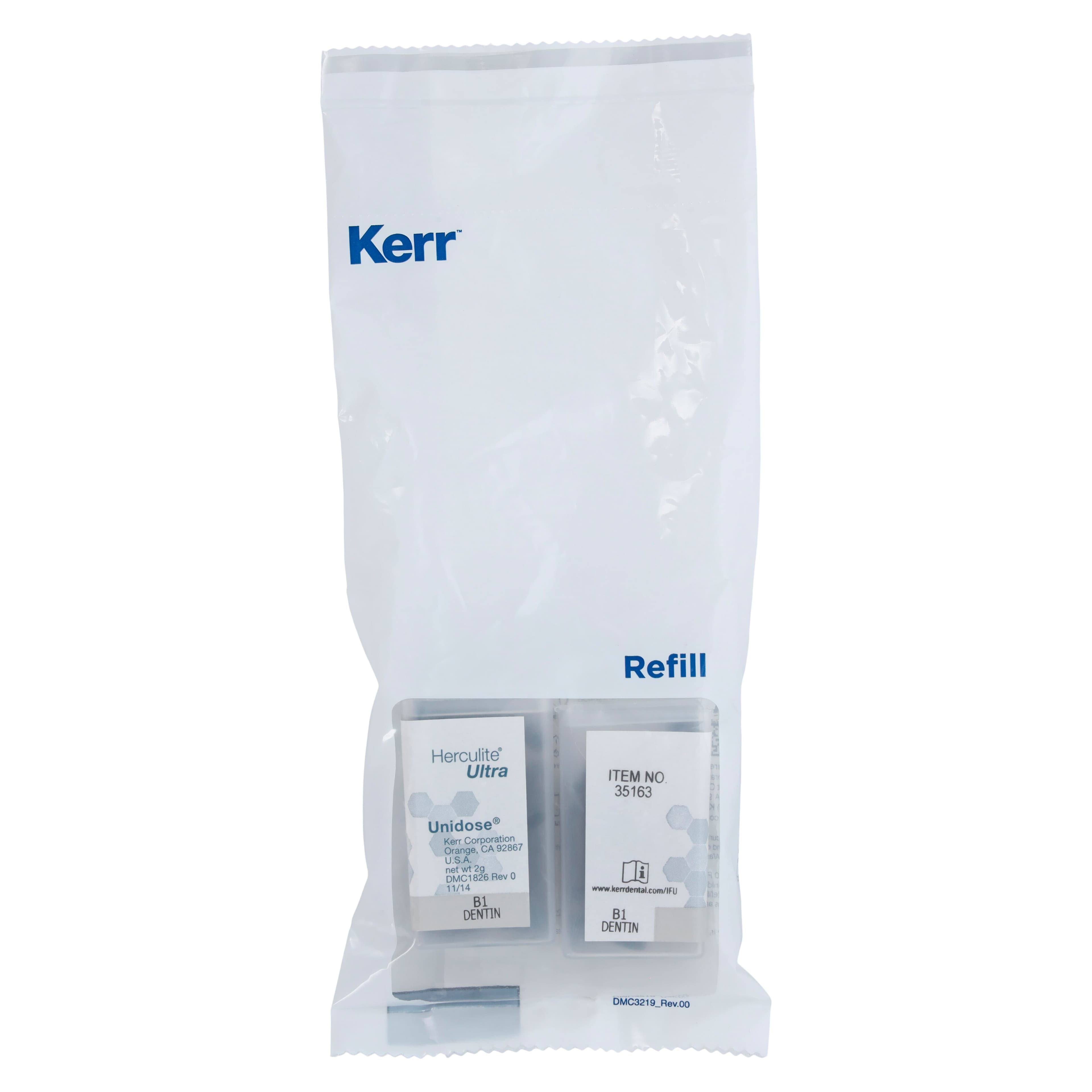 Herculite Ultra Nanohybrid Universal Composite, Unidose Refill, B1 Dentin, 0.2 g per Tip, 20/Pkg, #35163 thumbnail 4