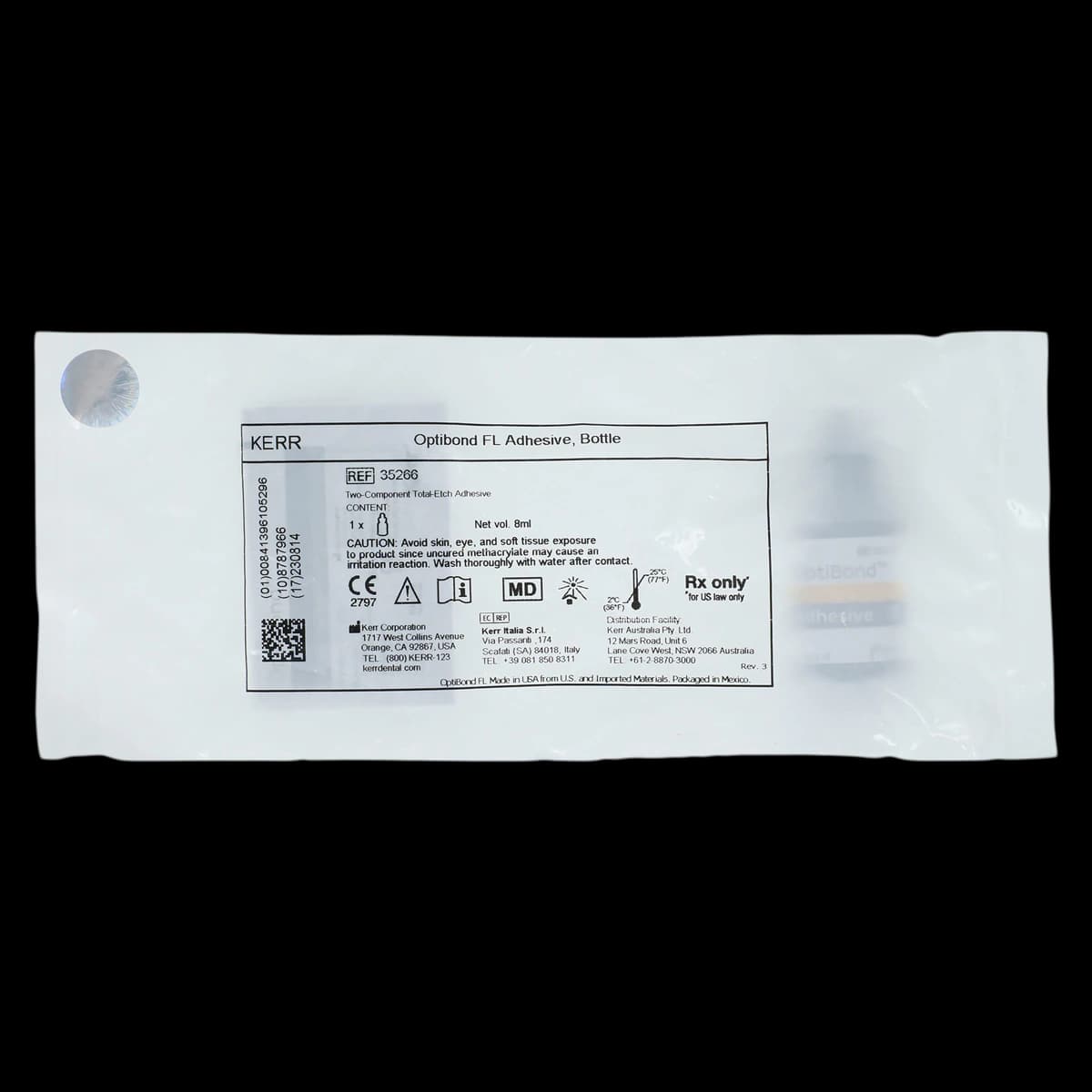OptiBond FL Adhesive Refill, Bottle #2, Light-Cure, Total-Etch, 8 mL, 1/Pk, 35266 - OptiBond FL Bonding Adhesive, Total-Etch, Light-Cure, Bottle # 2, 8 ml, 1/Pk, 35266 - Image 1