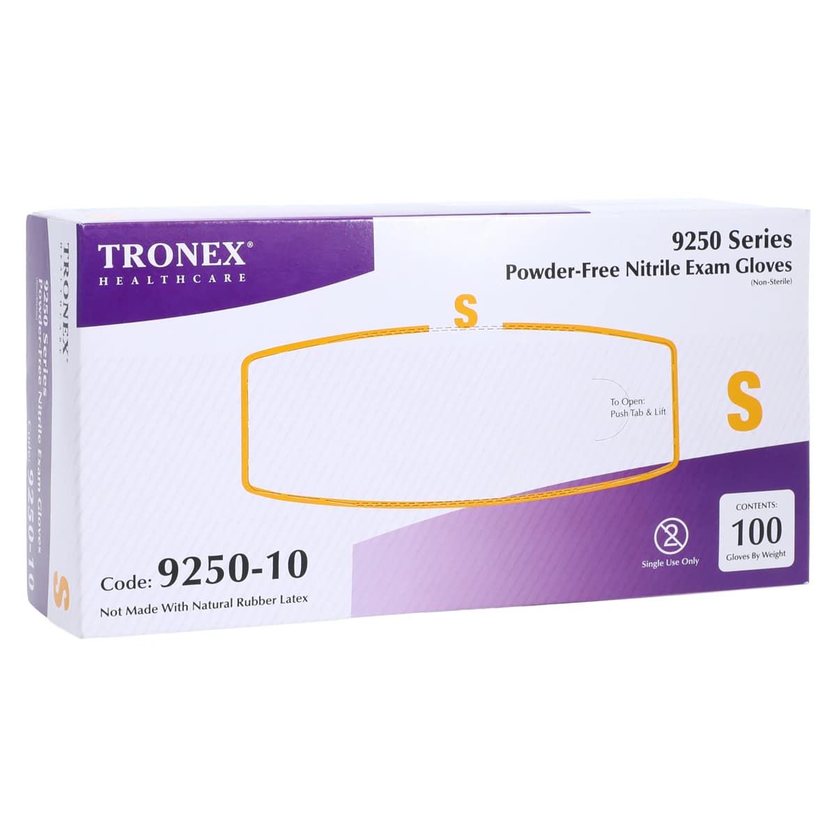 Tronex International Nitrile Exam Gloves, Powder-Free, Textured, Small, Blue, Non-Sterile, 100/Box thumbnail 4