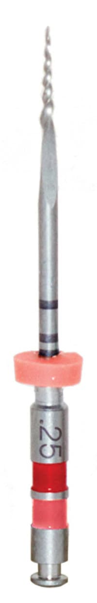 Kerr TF Twisted File, .10 Taper, 23mm, #25, Red, 3/Pk, 822-0253 - TWISTED FILE .10 23MM .25 TIP PK 3 NITI - Image 1