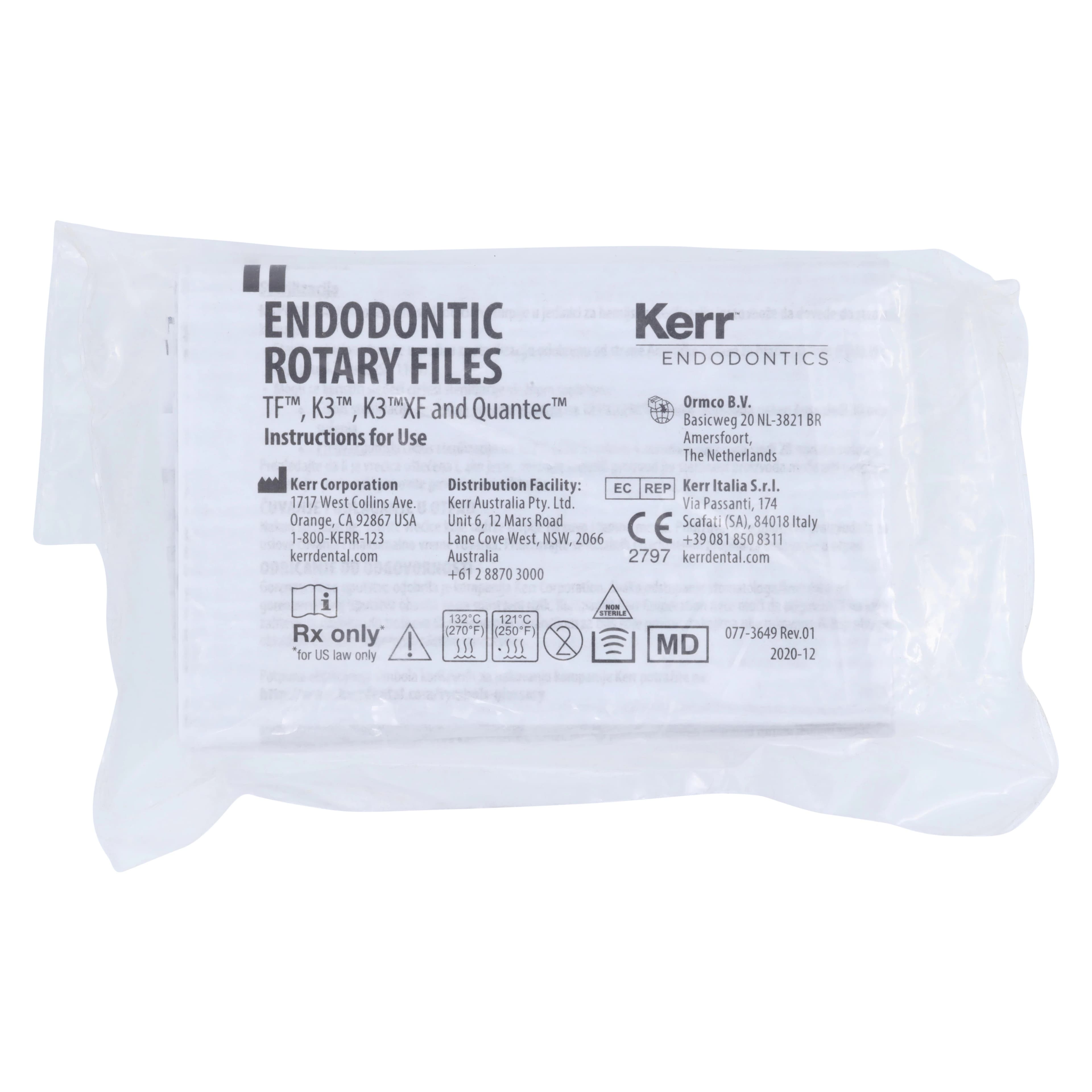 Kerr K3XF NiTi Rotary File, #45/.04 Taper, 30mm, White, 6/Pk, 823-4450 thumbnail 2