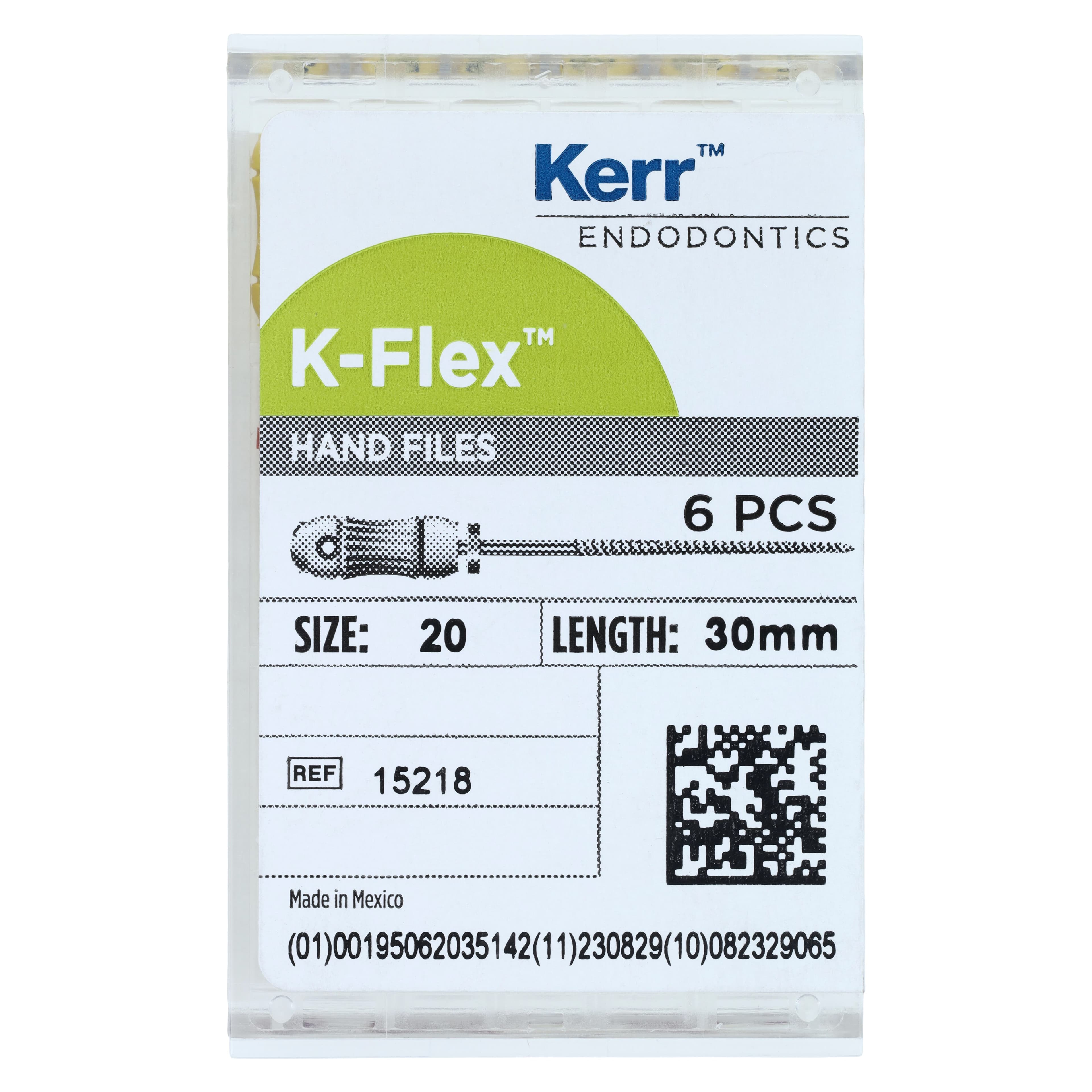 Kerr K-Flex Endodontic Files, #20 (Yellow), 30mm, Stainless Steel, 6/Box, 15218 thumbnail 5