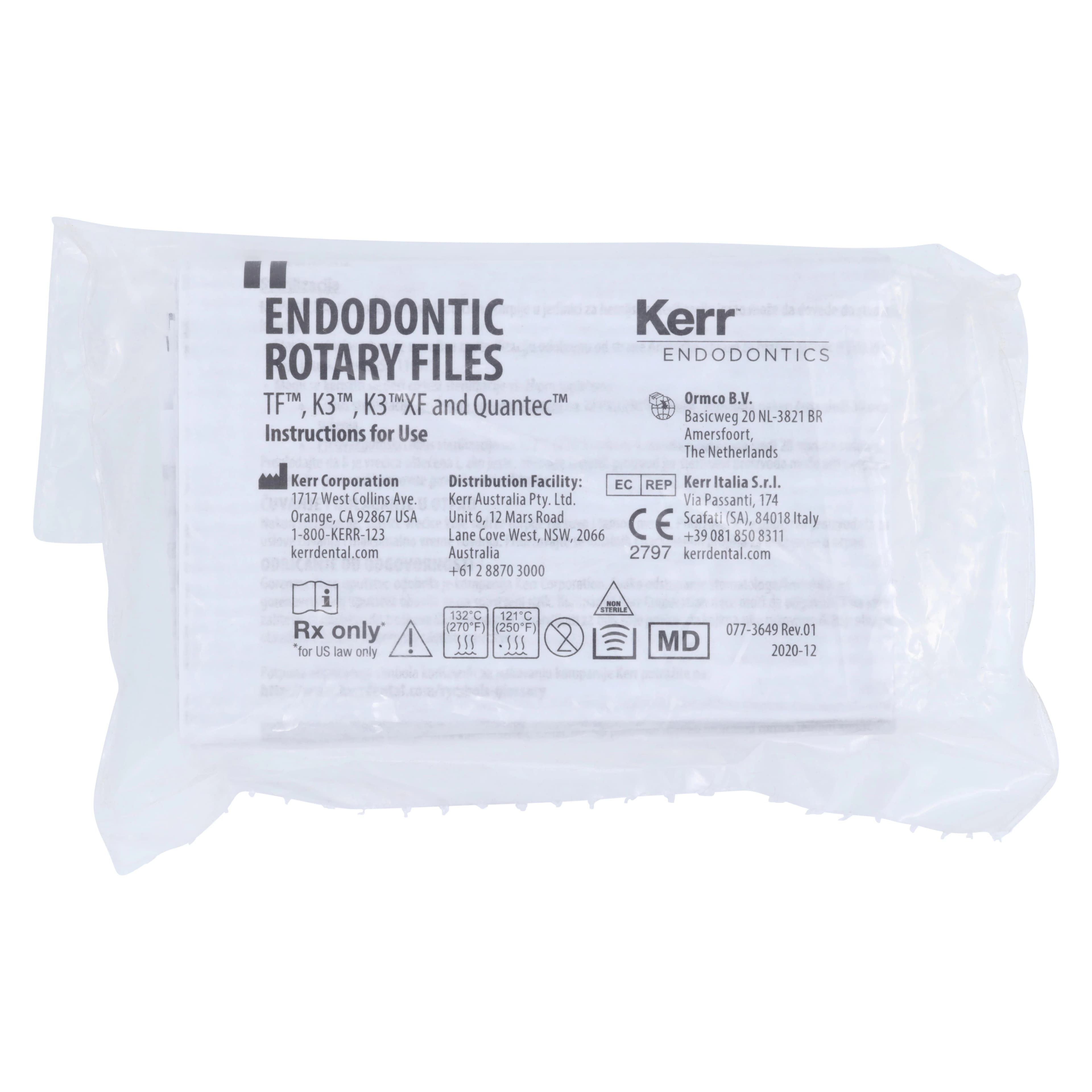 Kerr K3XF Nickel Titanium Rotary File, #15 White, .06 Taper, 21mm, Pack of 6, 823-6151 thumbnail 2
