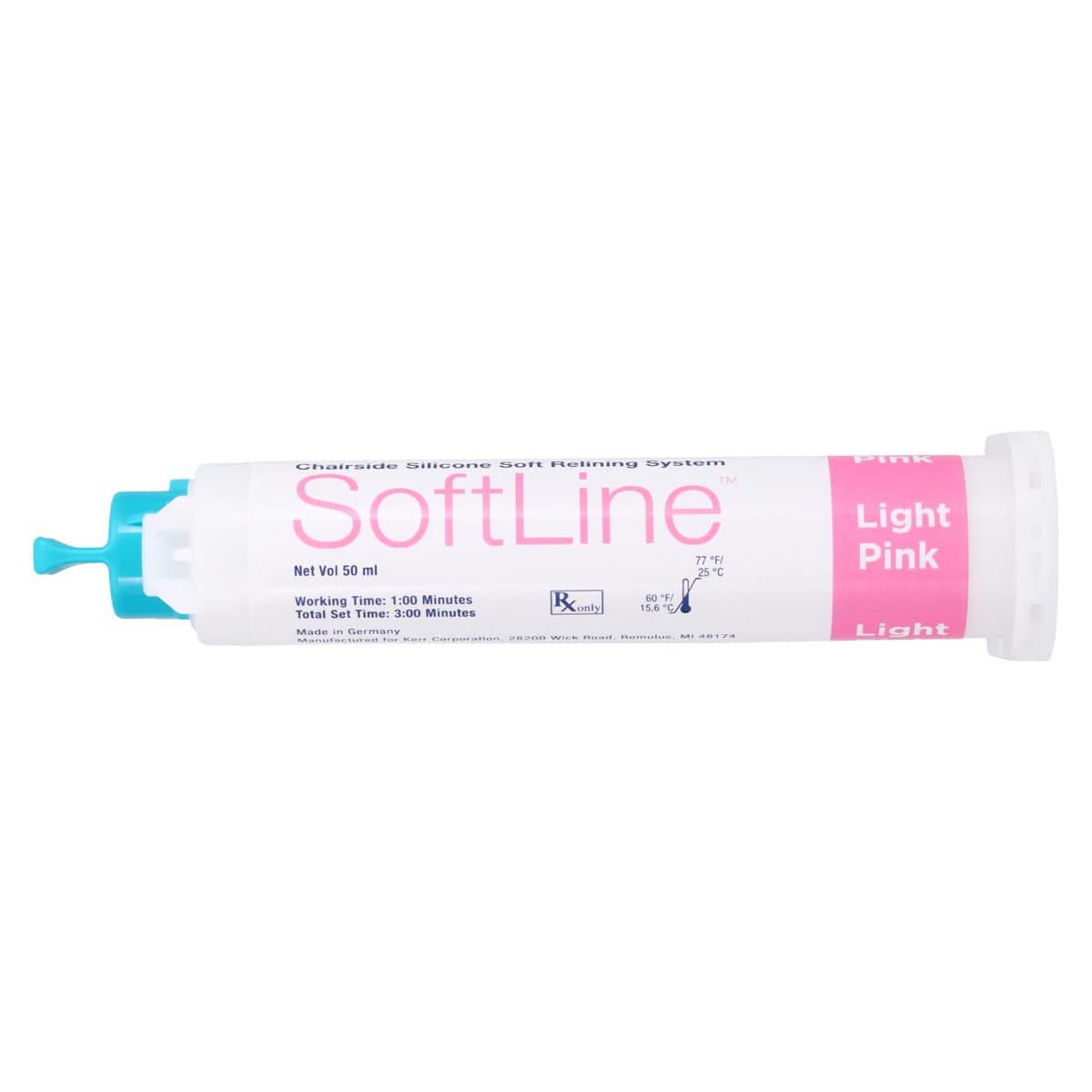 Kerr SoftLine Chairside Silicone Soft Relining Material Refill Kit, Light Pink, 50 ml Cartridge, 32234 thumbnail 4
