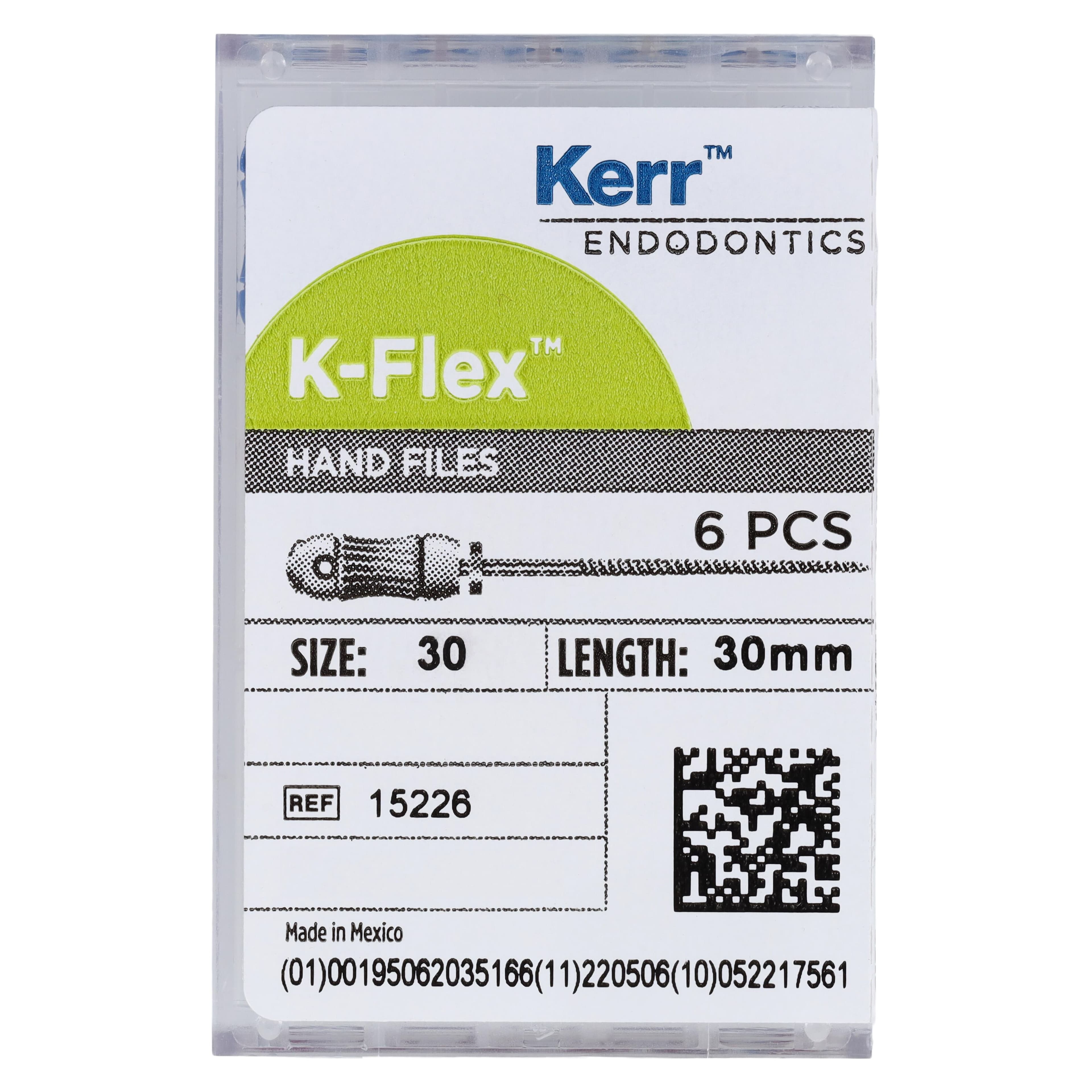 Kerr K-Flex Files #30, 30mm, Stainless Steel, Blue, 6/Pack, 15226 thumbnail 5