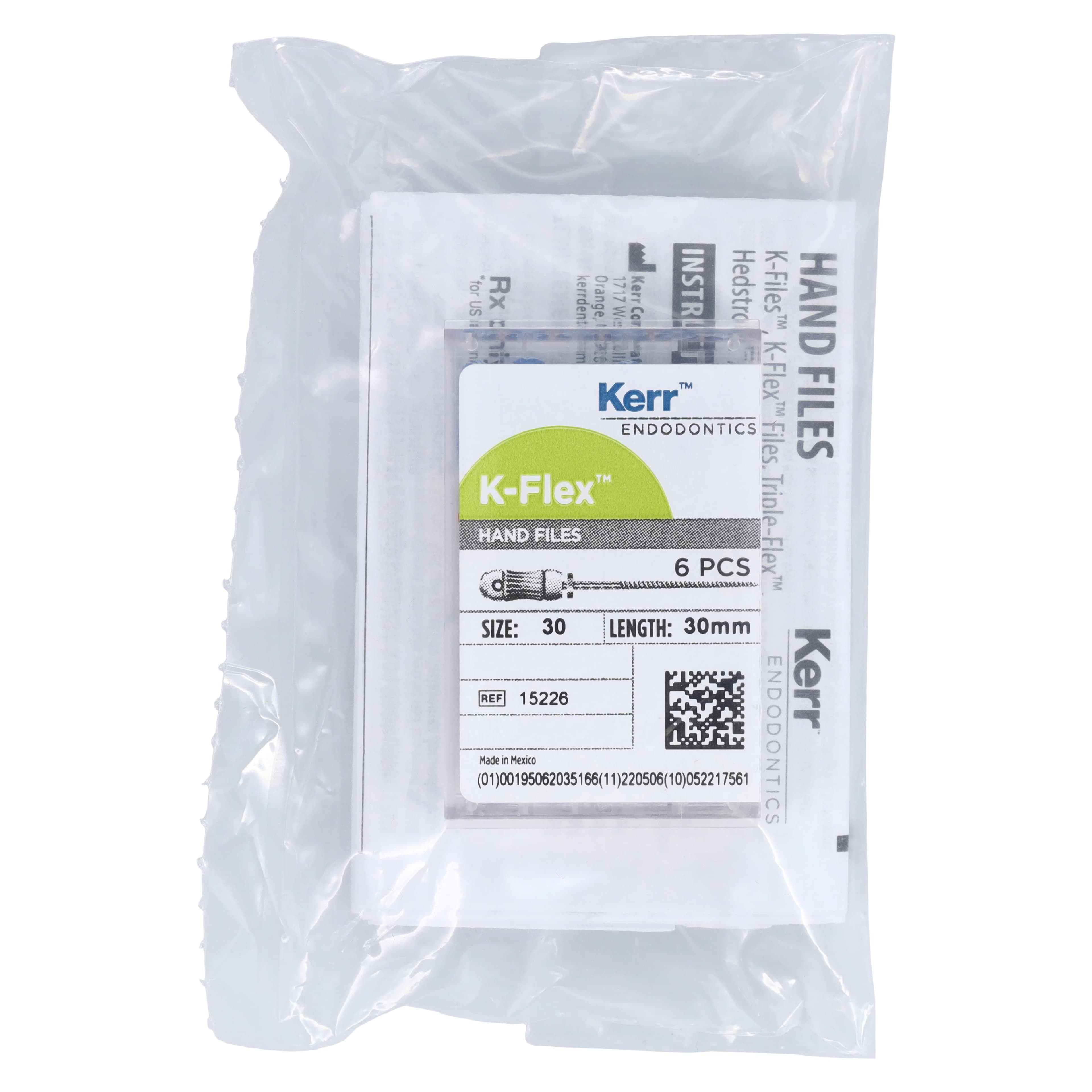 Kerr K-Flex Files #30, 30mm, Stainless Steel, Blue, 6/Pack, 15226 thumbnail 6