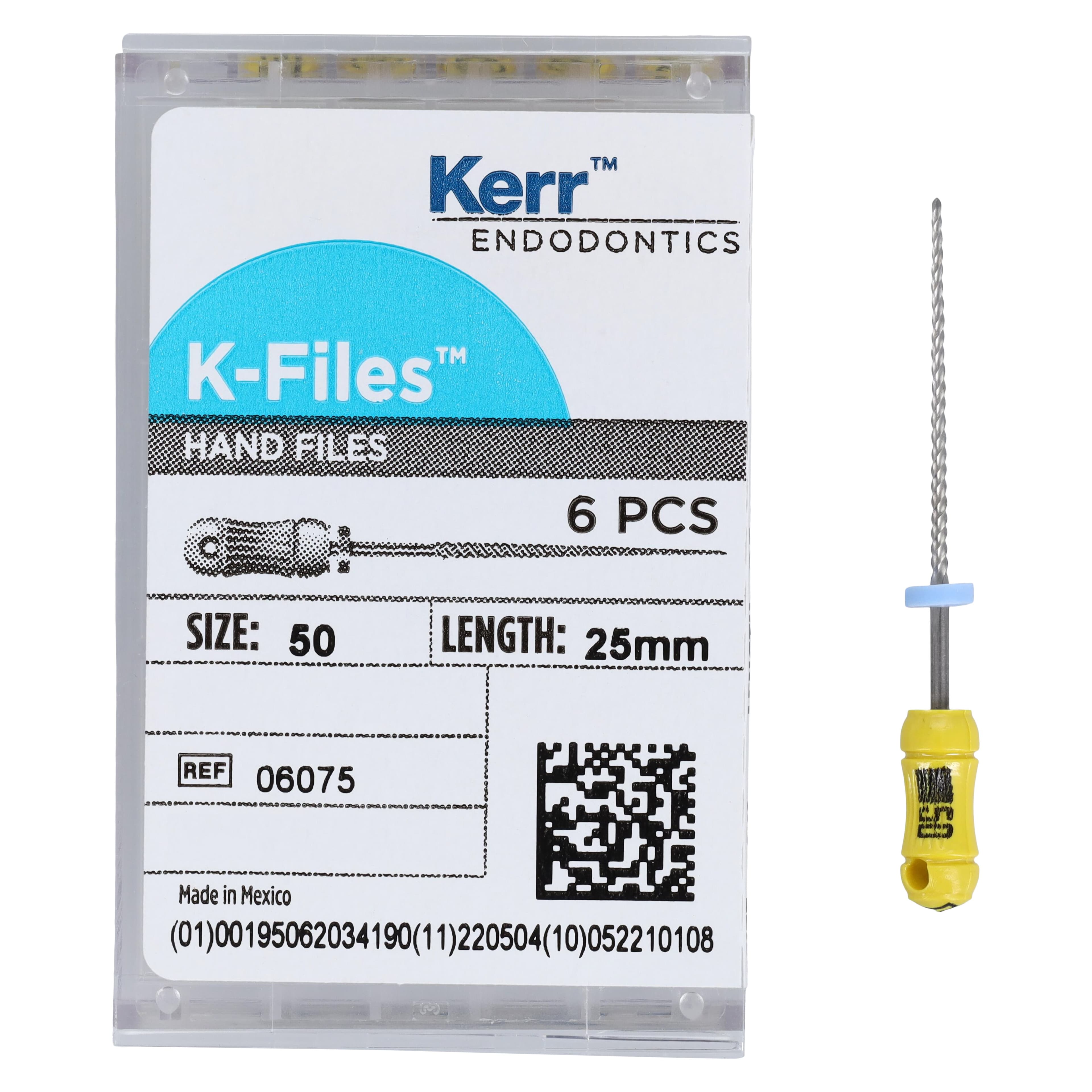 SybronEndo K-Files Stainless Steel 25mm #50 (Yellow), 6/Bx, 06075 thumbnail 4