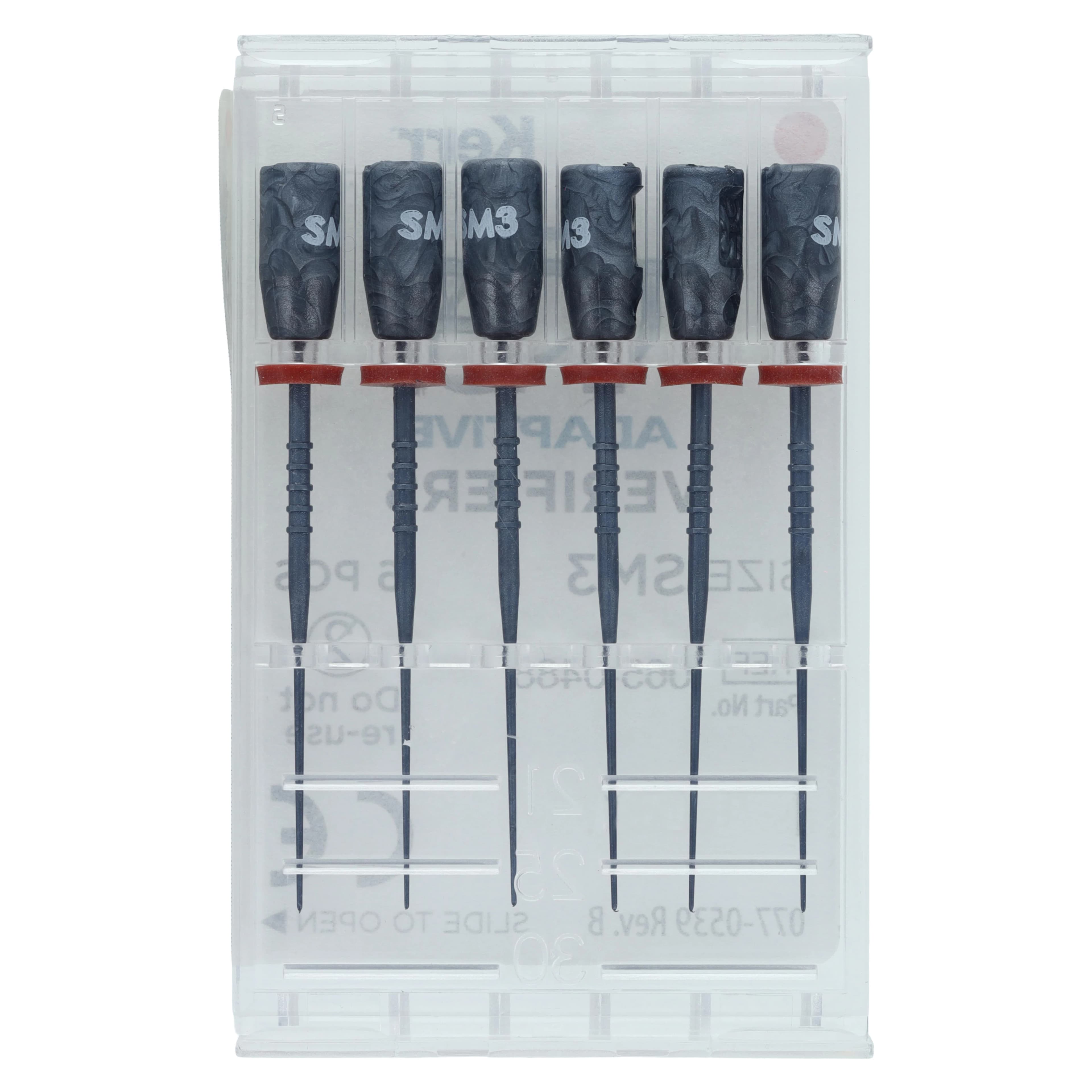 Kerr TF Adaptive Verifier, SM3, Small, Red, 6/Pack, 815-1553 - SM3 Red Twisted File Adaptive Verifier Pack of 6 - Image 1