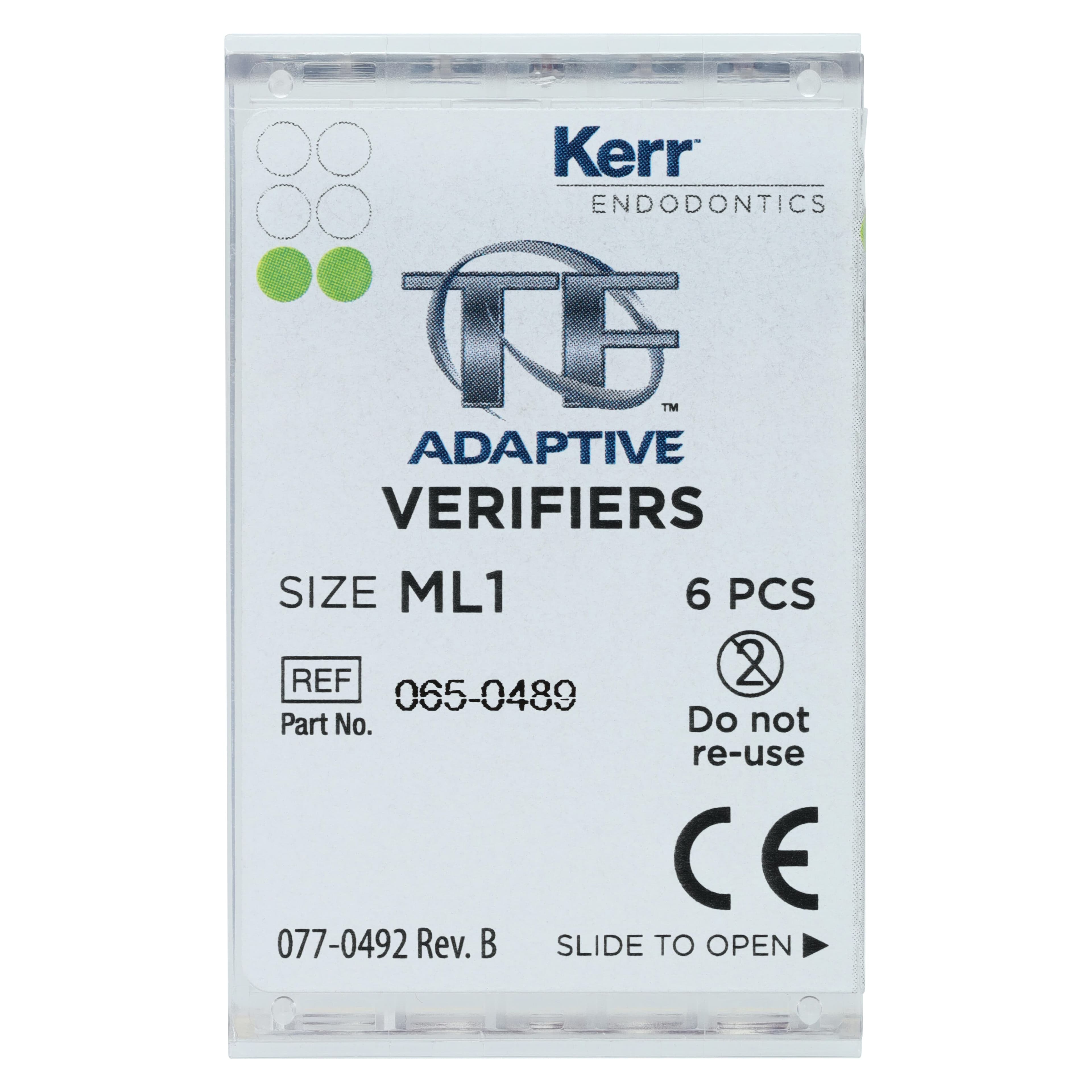 Kerr TF Adaptive Verifier ML1, Medium/Large, Green, 6/Pack, 815-1557 thumbnail 3