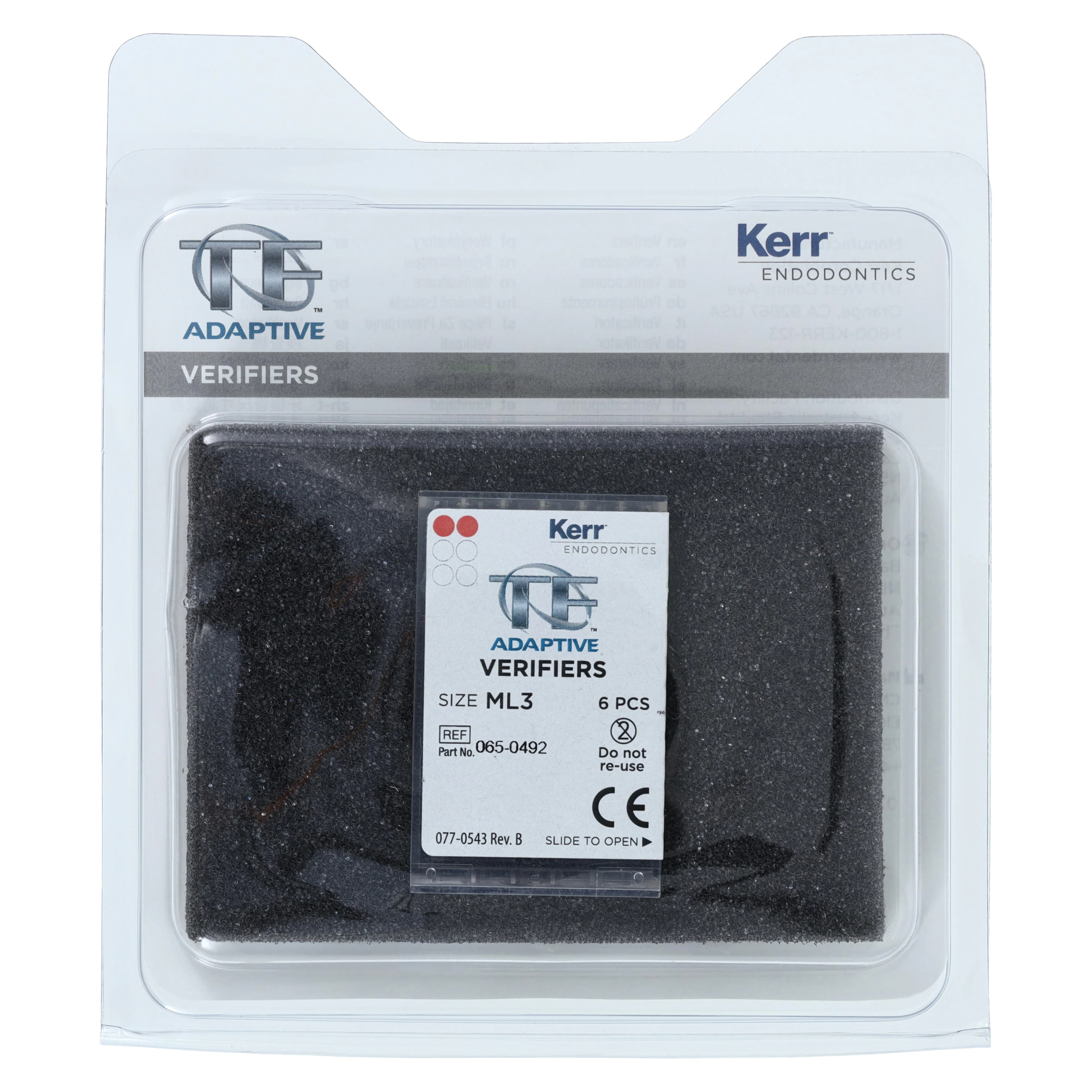 Kerr TF Adaptive Verifier, ML3, Medium/Large, Red, 6/Pack, 815-1559 thumbnail 4