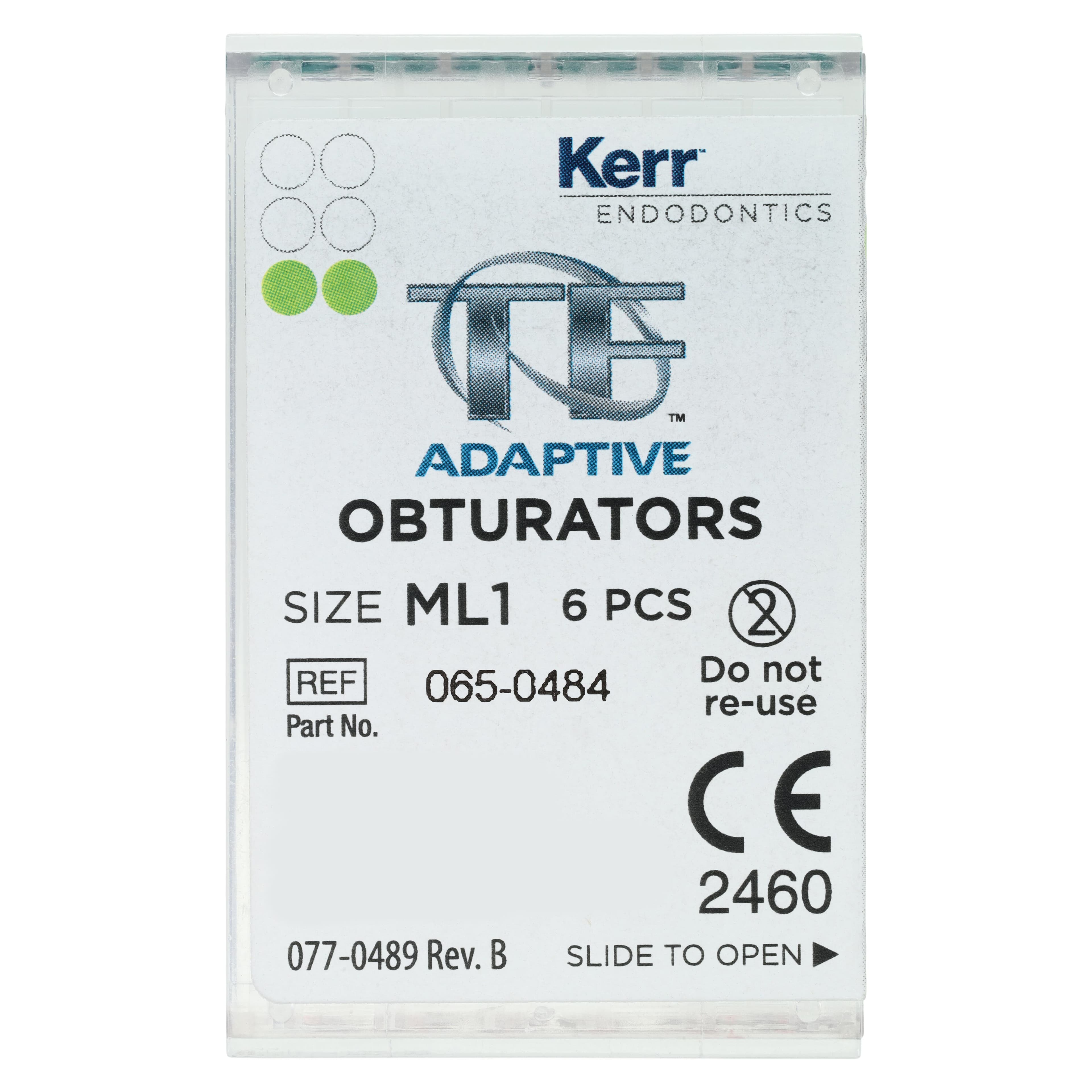 Kerr TF Adaptive Obturators, ML1 Medium/Large, Green, 36/Pack, 815-1562 thumbnail 2