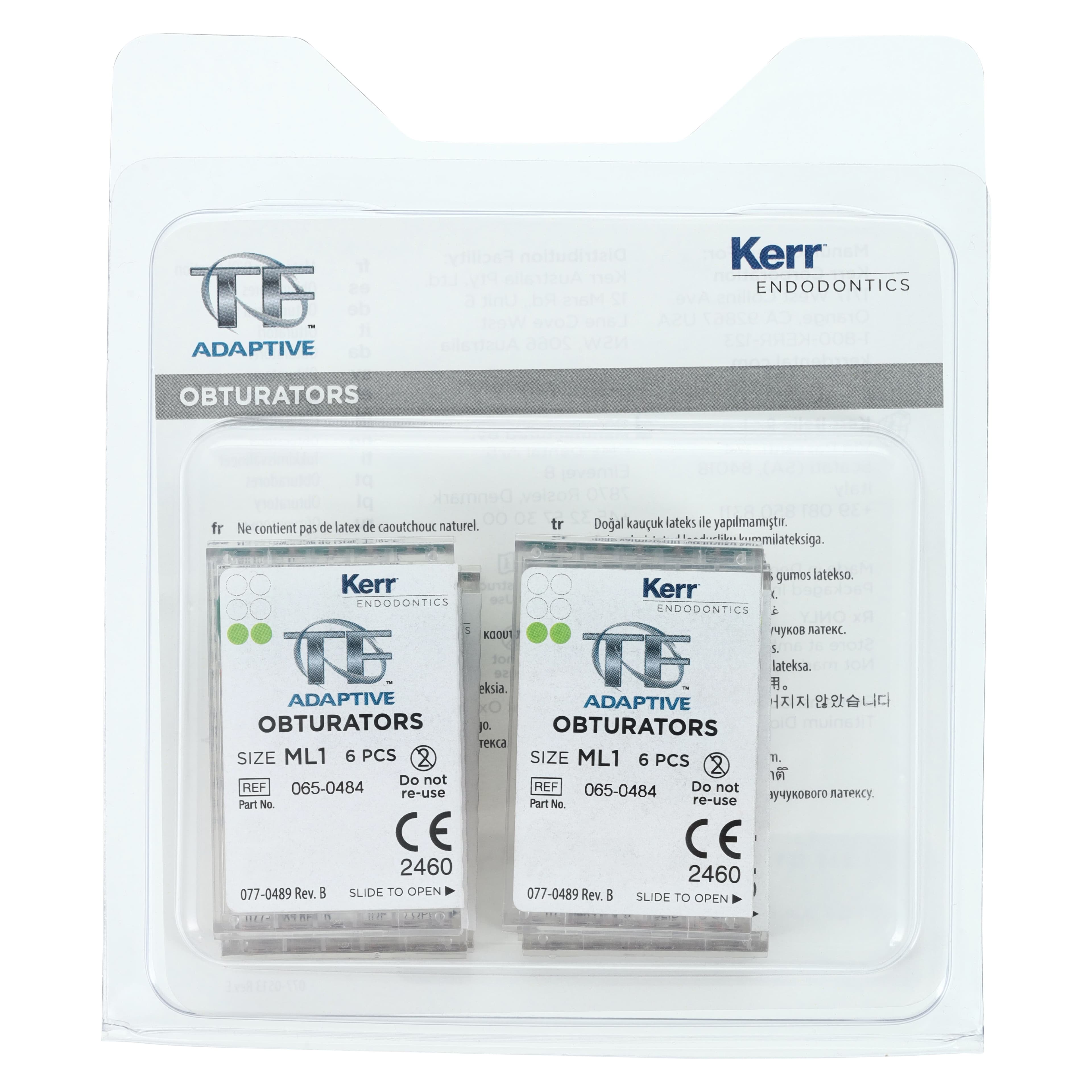Kerr TF Adaptive Obturators, ML1 Medium/Large, Green, 36/Pack, 815-1562 thumbnail 3
