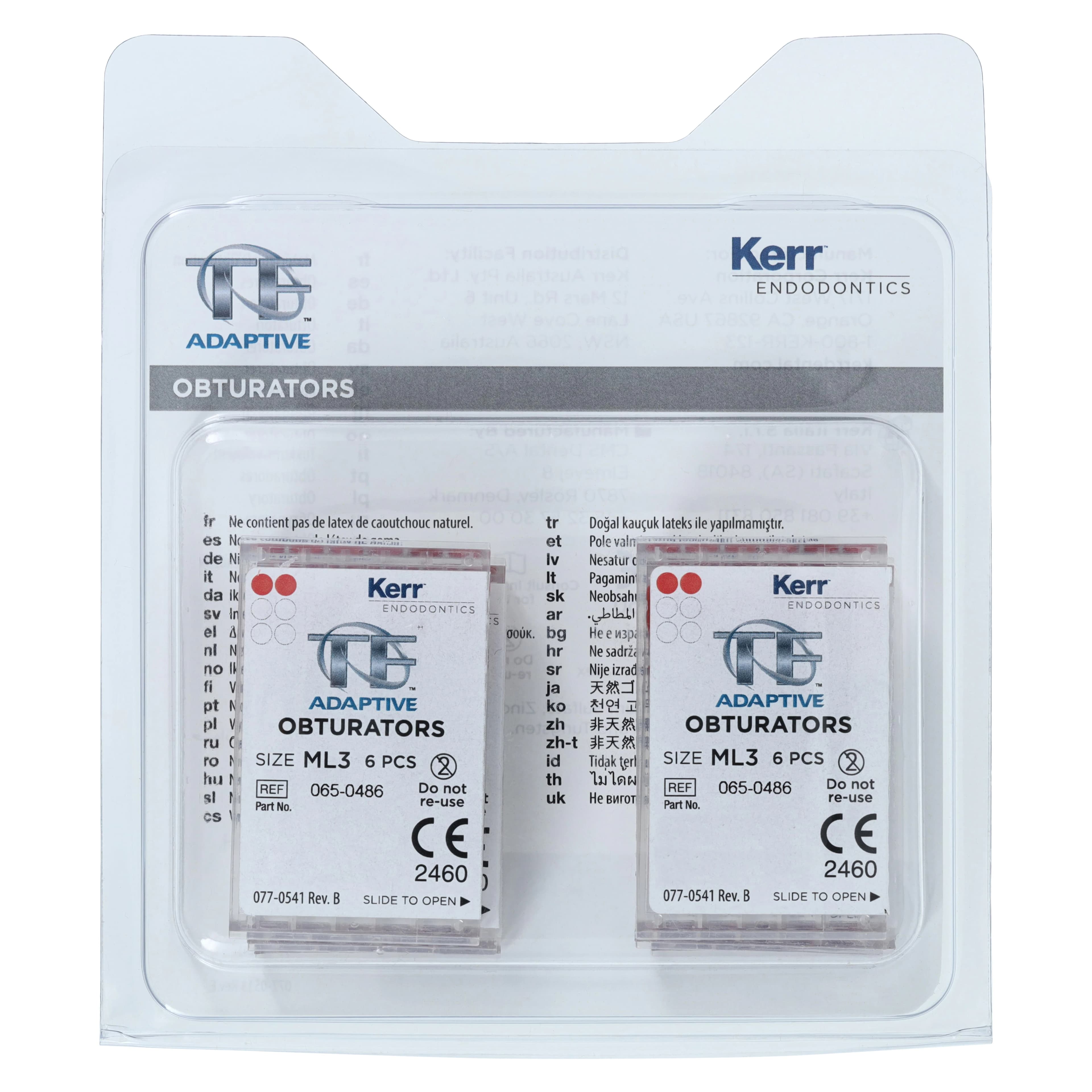 Kerr TF Adaptive Obturators, ML3, Medium/Large, Red, 36/Pack, 815-1564 thumbnail 3