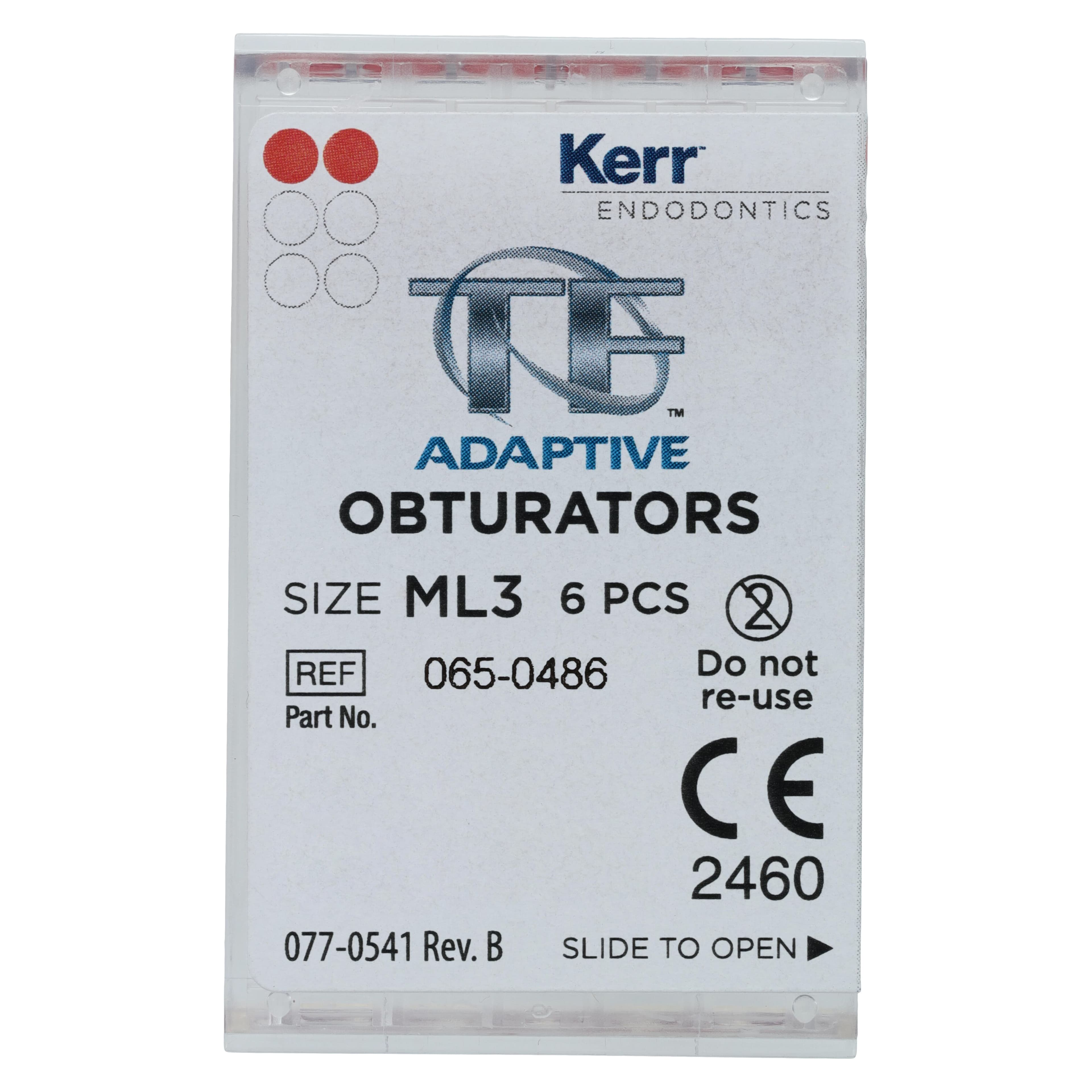 Kerr TF Adaptive Obturators, ML3, Medium/Large, Red, 36/Pack, 815-1564 thumbnail 2