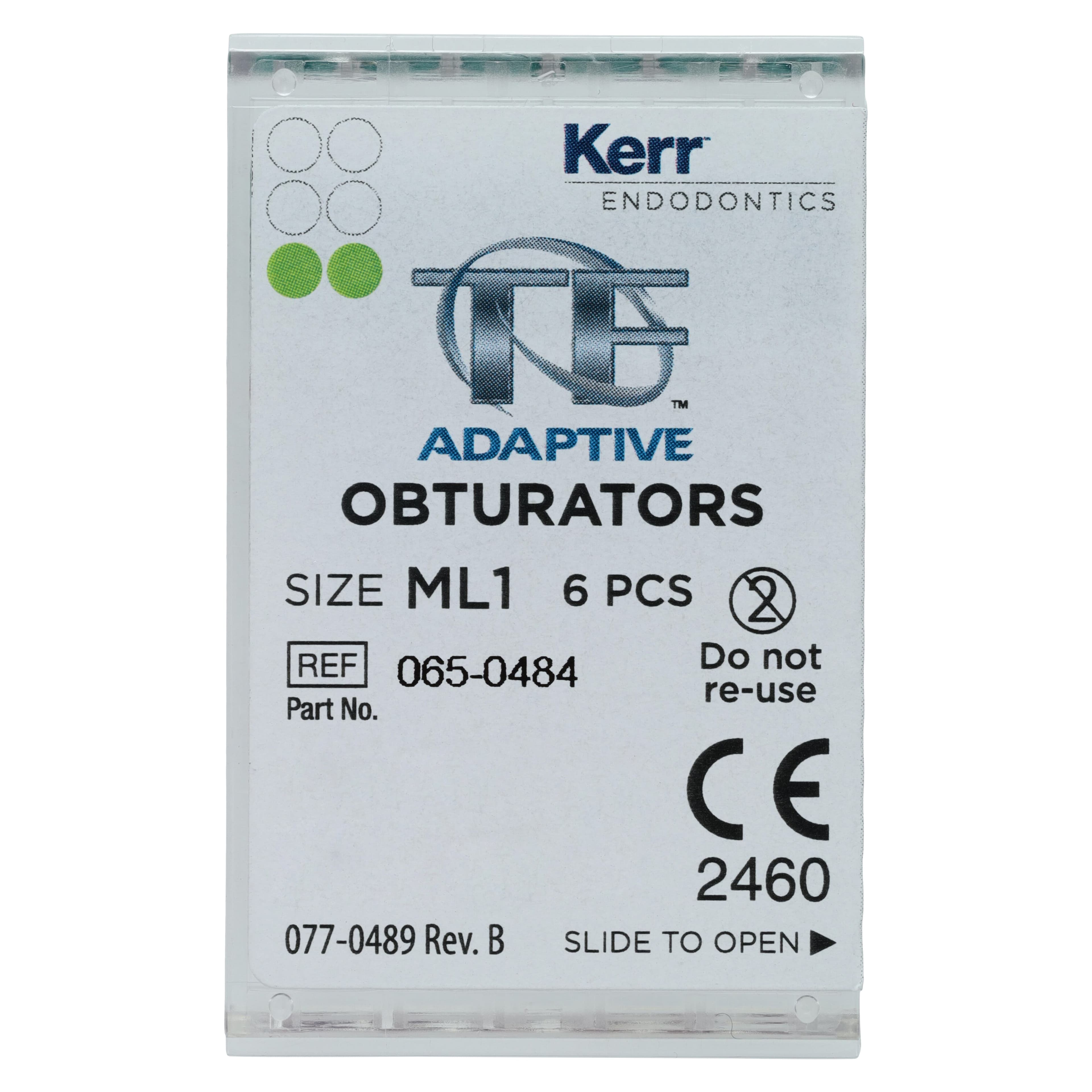 Kerr TF Adaptive Obturators, ML1, Medium/Large, Green, 6/Pk, 815-1554 thumbnail 5