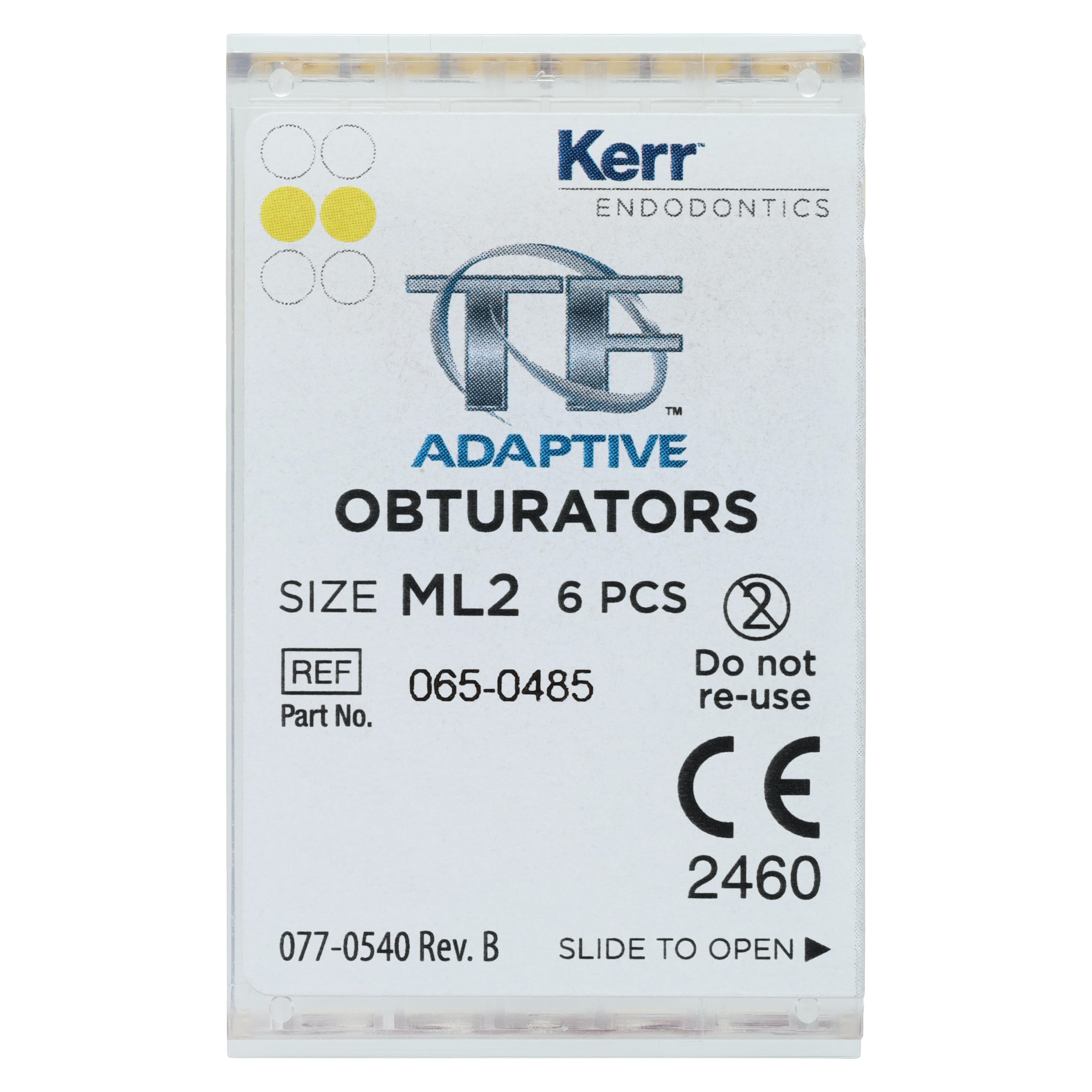 Kerr TF Adaptive Gutta Percha Obturators, ML2, Medium/Large, Yellow, 6/Pk, 815-1555 thumbnail 5