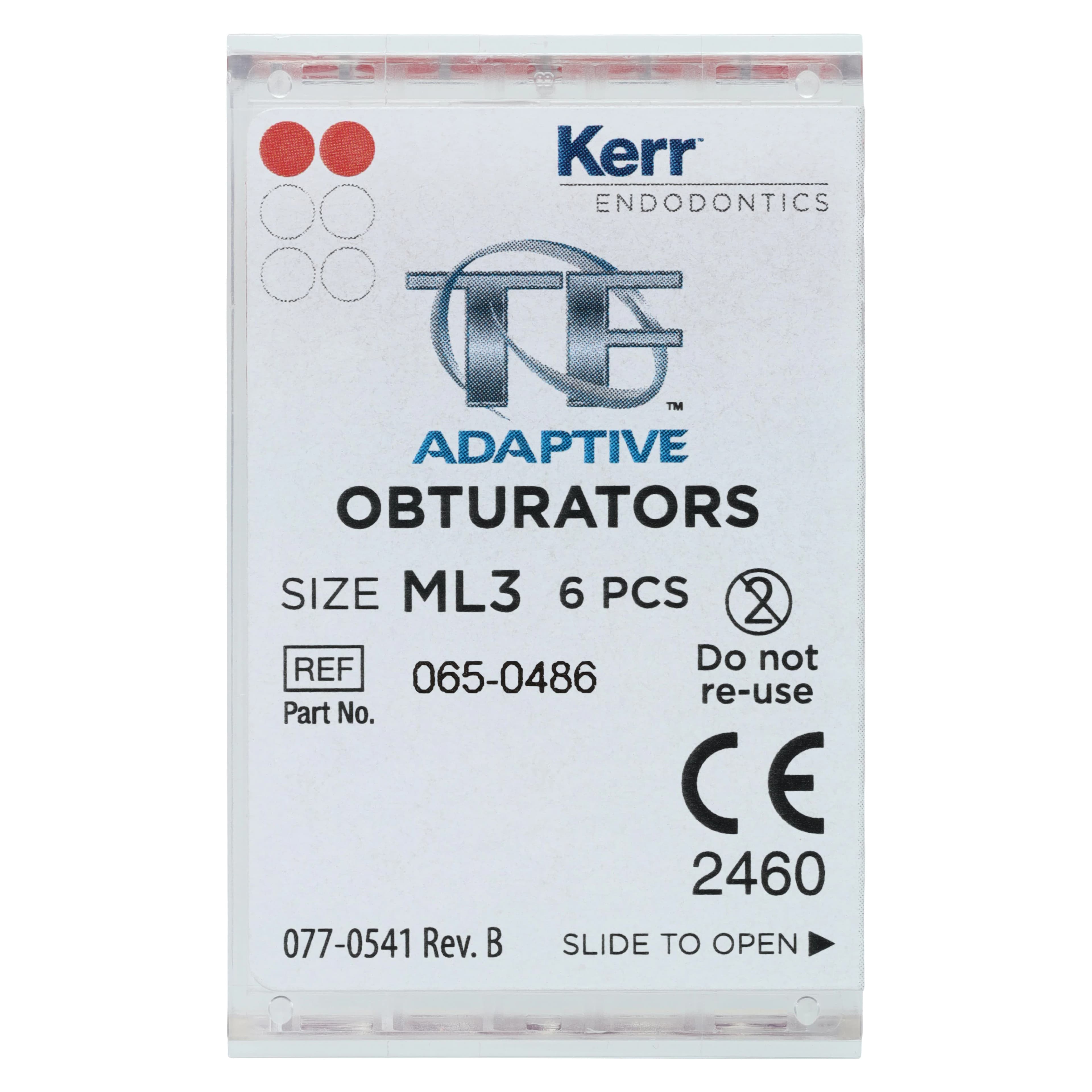 Kerr TF Adaptive Obturator, ML3 Medium/Large, Red, 6/Pk, 815-1556 thumbnail 5