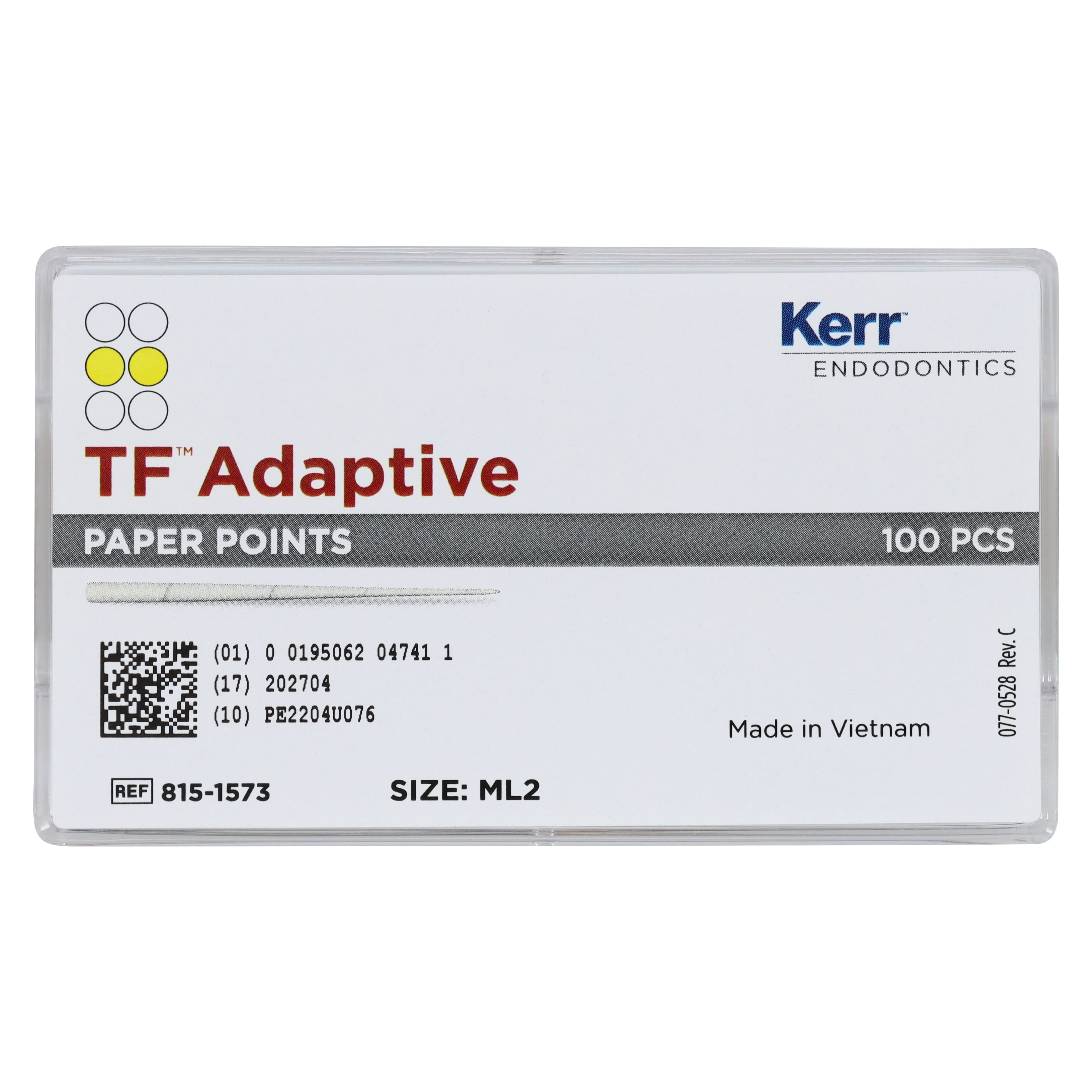 TF Adaptive Paper Points, ML2, Medium/Large, Yellow, 0.06 Taper, 100/Pk, 815-1573 thumbnail 6