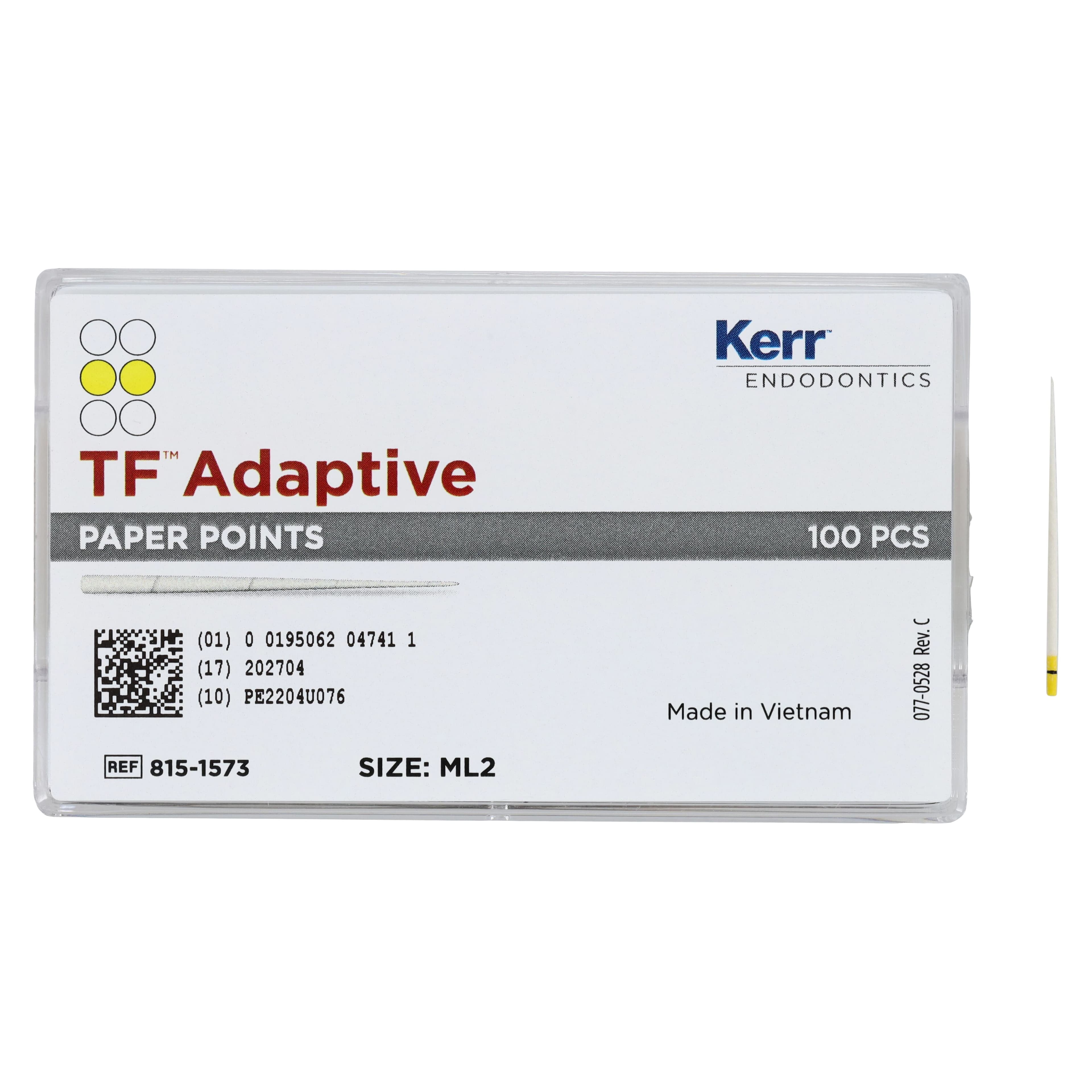 TF Adaptive Paper Points, ML2, Medium/Large, Yellow, 0.06 Taper, 100/Pk, 815-1573 thumbnail 5