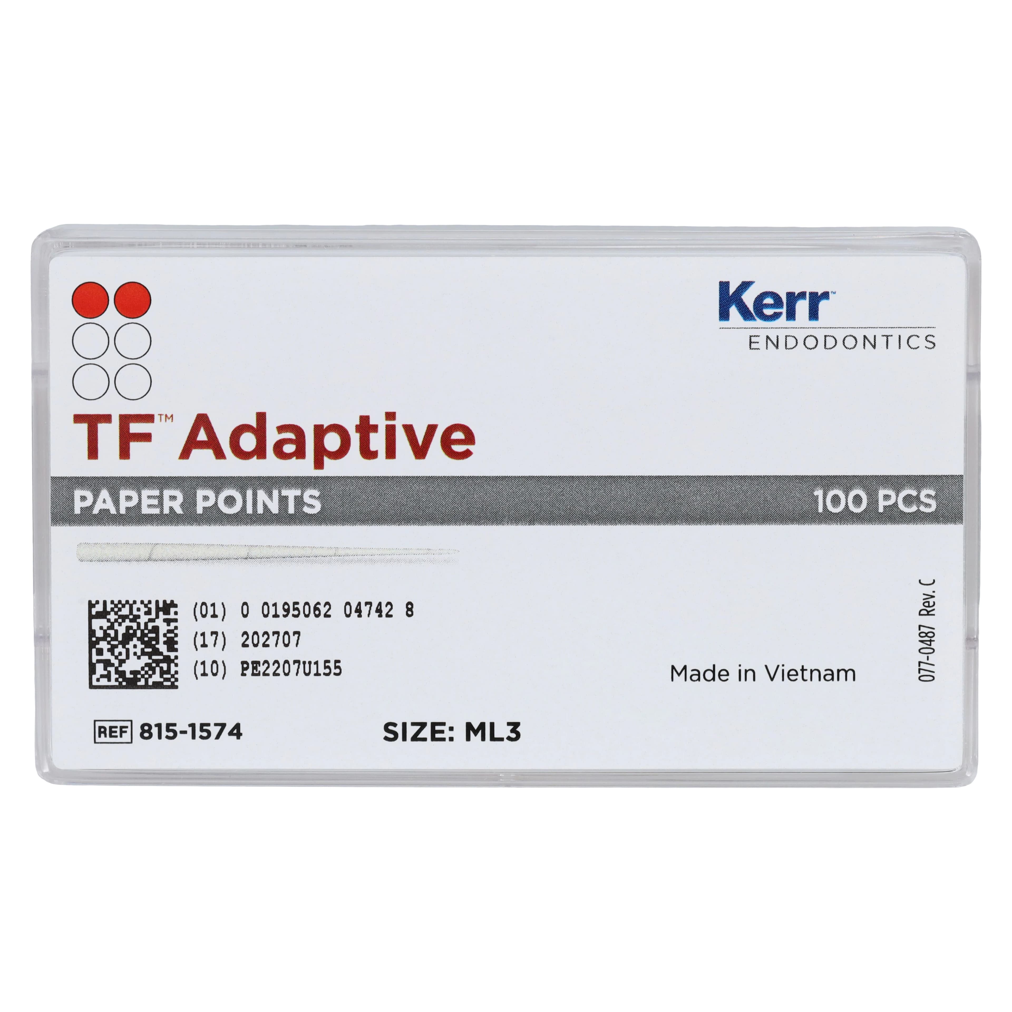 TF Adaptive Paper Points, ML3, Medium/Large, Red, 100/Pk, 815-1574 thumbnail 6