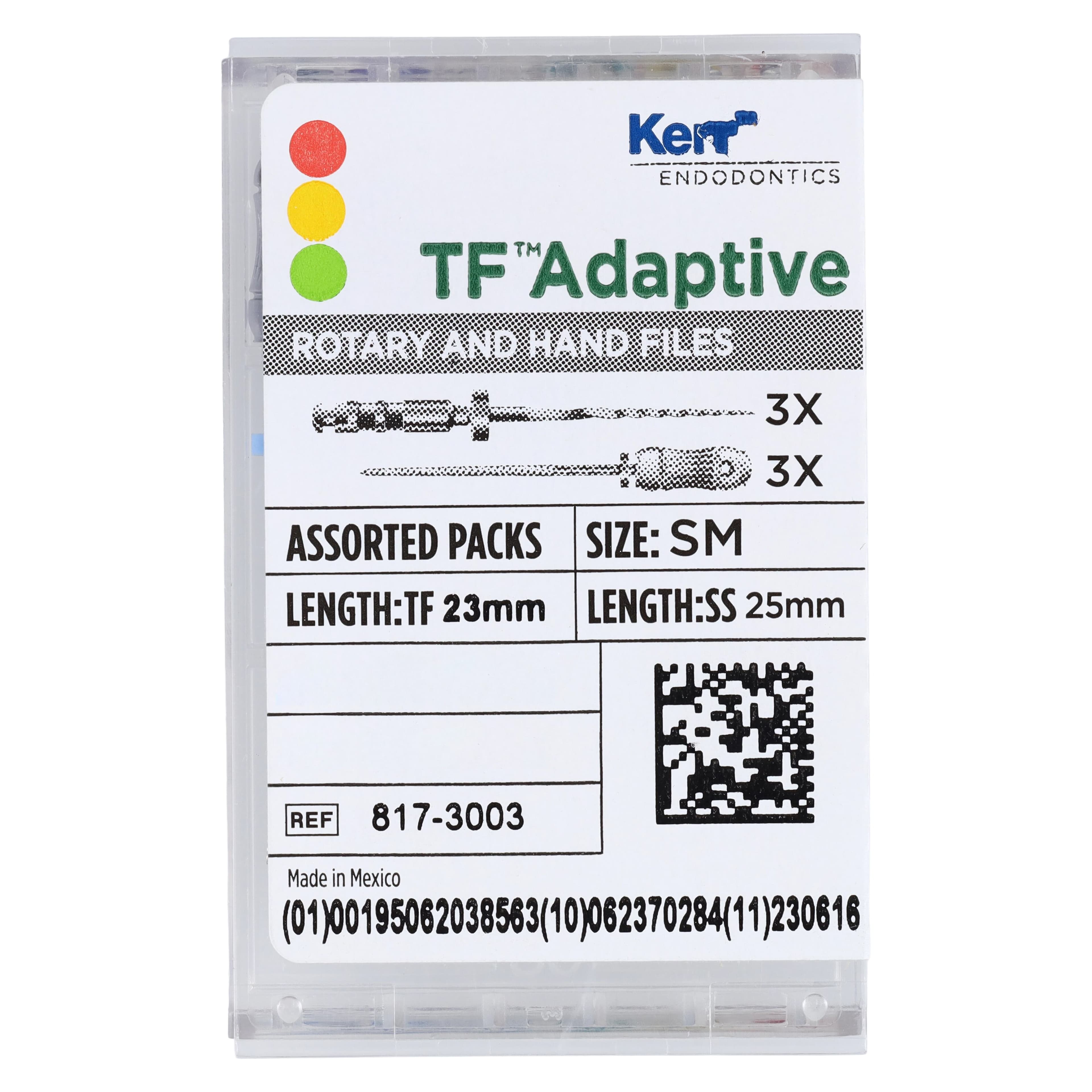 Kerr TF Adaptive Nickel-Titanium Rotary Files, Small Procedure Pack, 23mm, Assorted, 6/Pk, 817-3003 thumbnail 5