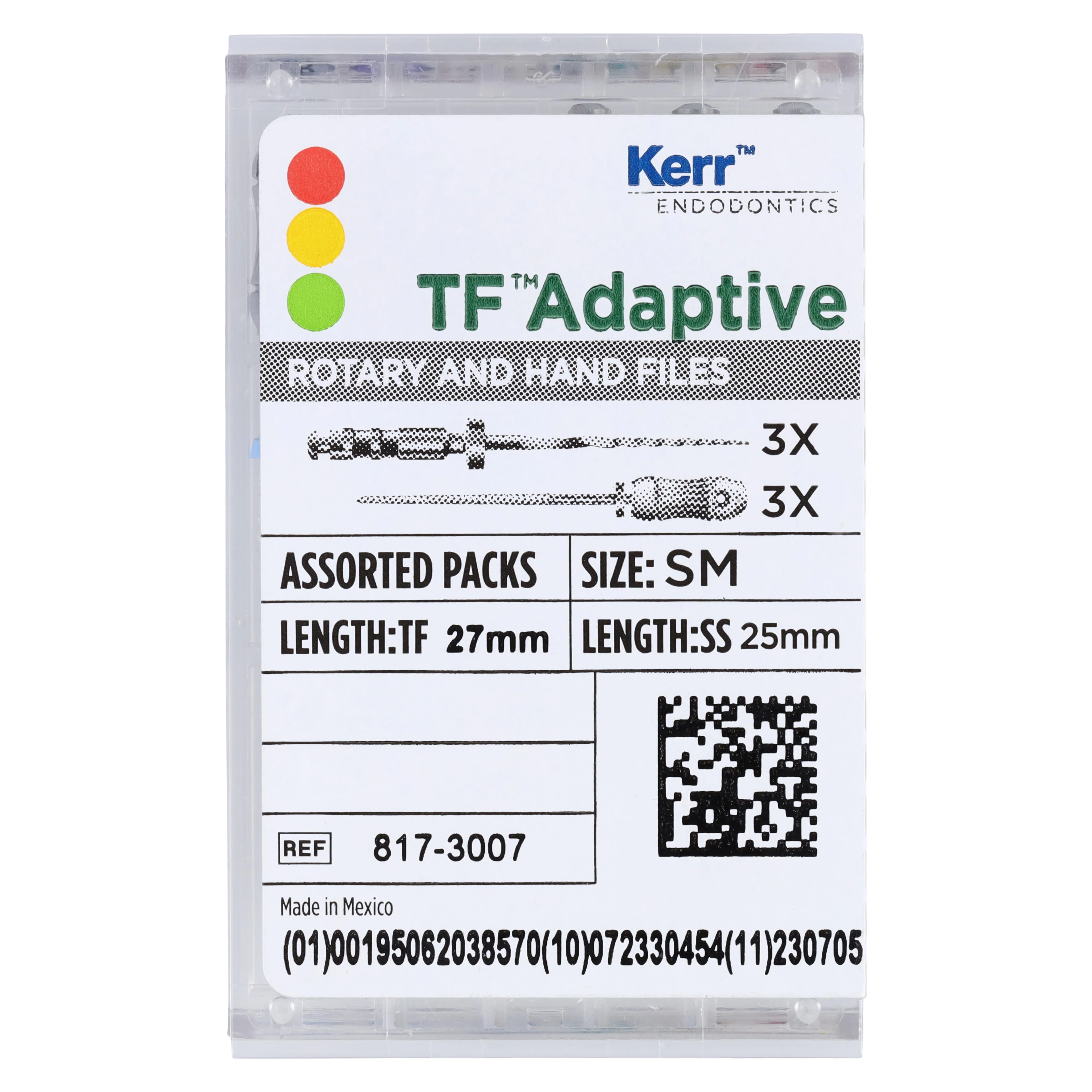 Kerr TF Adaptive Nickel-Titanium Rotary Files, Small Assorted Procedure Pack, 27 mm, 6/Pk, 817-3007 thumbnail 5