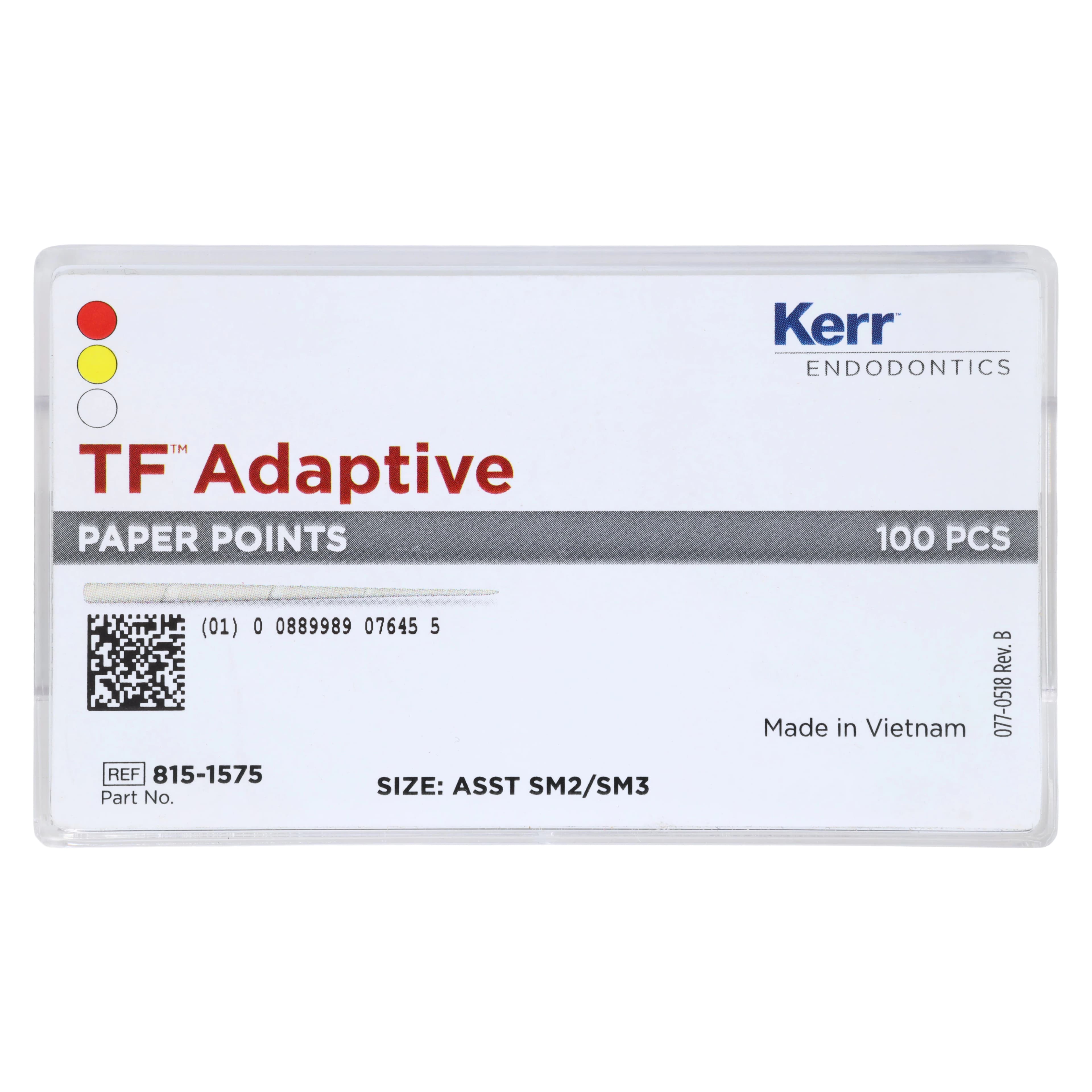 Kerr TF Adaptive Absorbent Paper Points, Assorted Small SM2/SM3, 100/Pack, 815-1575 thumbnail 5