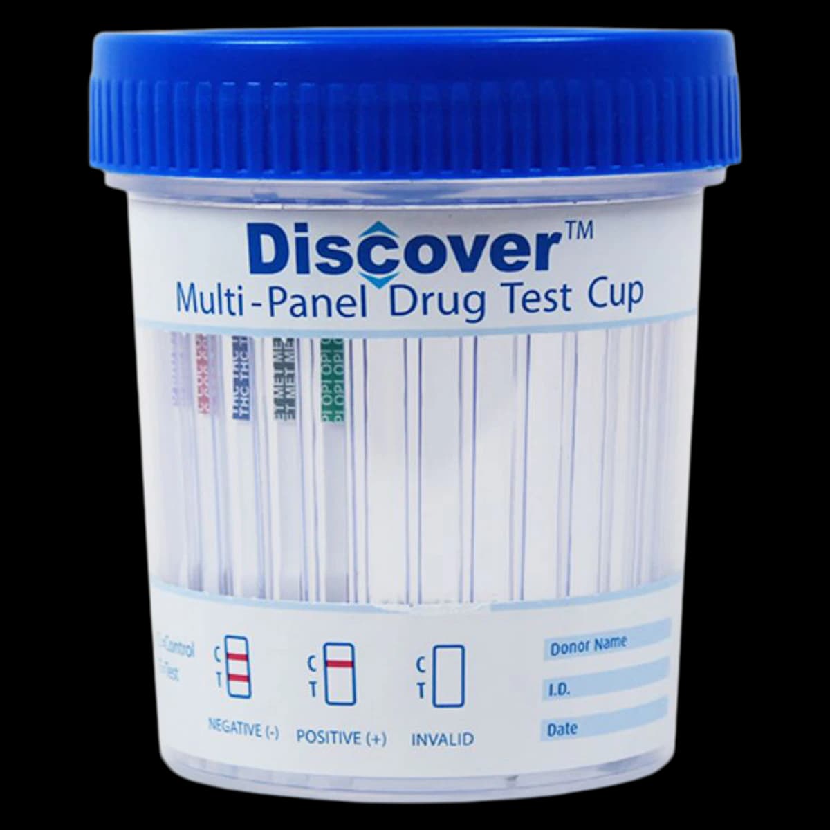 Discover 14 Panel Drug Screen Test Cup with Adulterants, Forensic Use Only, 25/Case - Discover DOA 14Pnl w/Adltrnt - Image 1