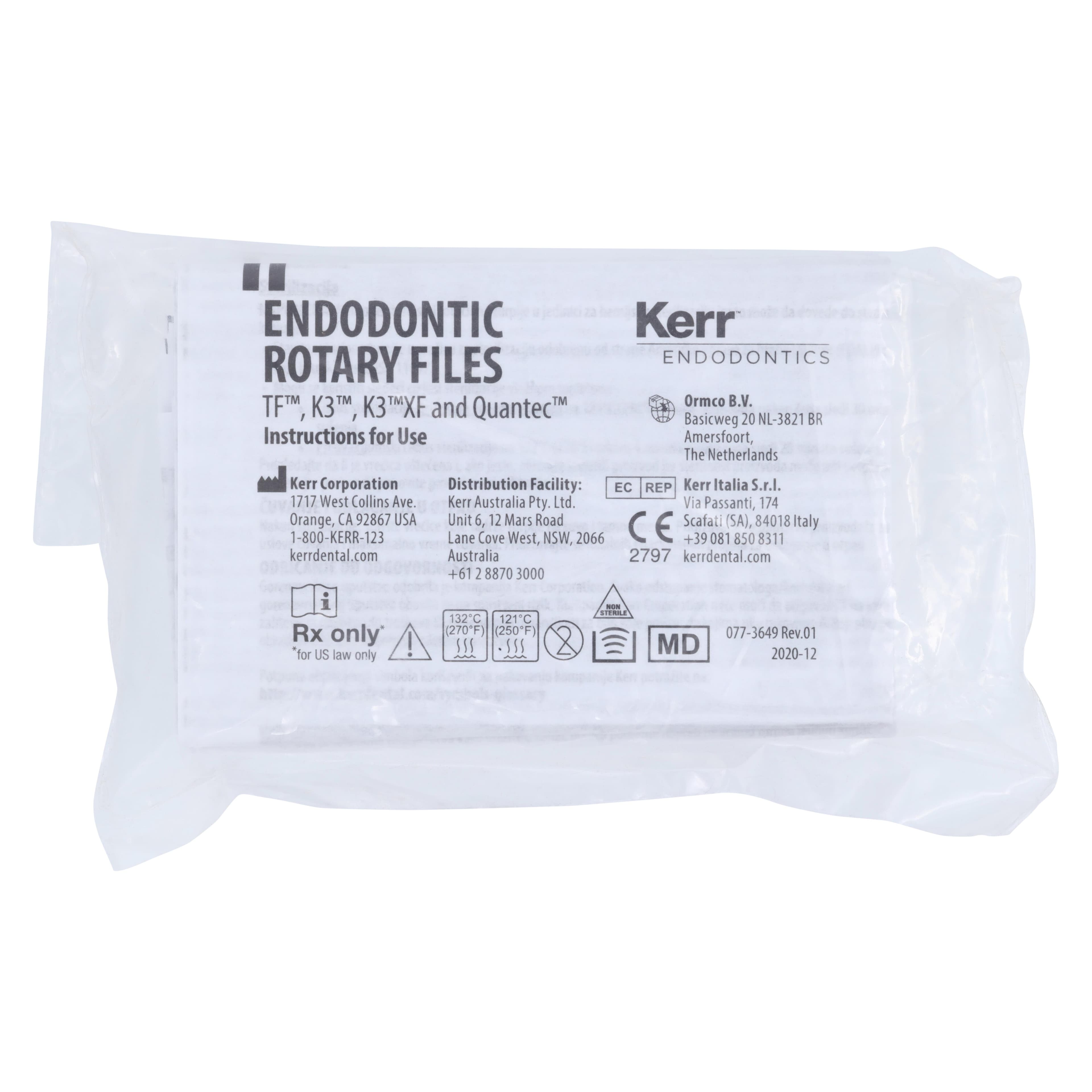 Kerr TF Twisted Files NiTi Rotary Files, #25, Large Assorted (0.06/0.08/0.10 Tapers), 23mm, 3/Pack, 822-6803 thumbnail 2