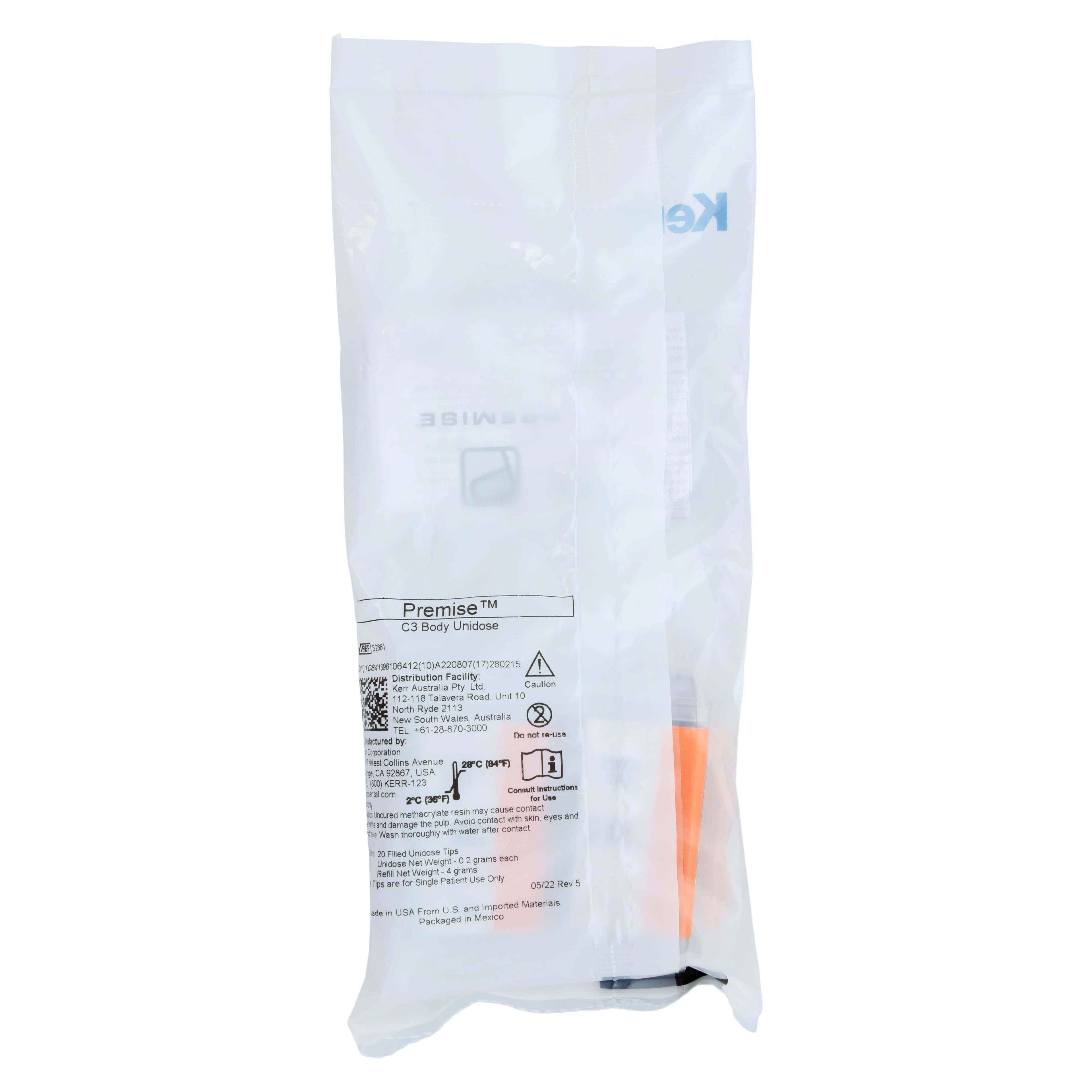Kerr Premise Universal Nanofilled Composite, Body Shade C3, 0.2 g Unidose Tips, 20/Pk, 32661 thumbnail 6