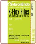 Kerr K-Flex Endodontic Files, #08 (Gray), 21 mm, Stainless Steel, 6/Box, 15290 - #08 Gray SybronEndo K-Flex Files 21mm Pack of 6 - Image 1