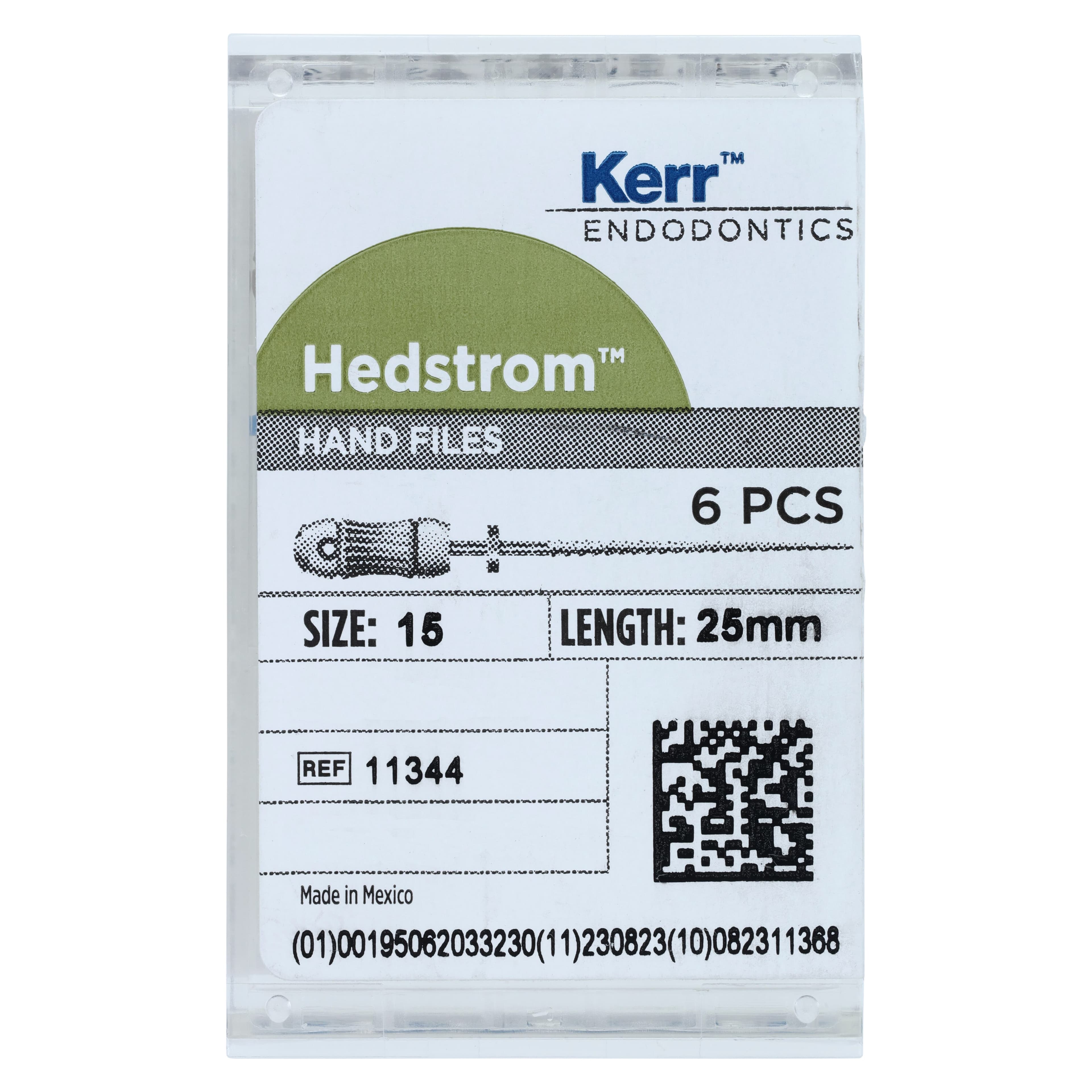 Sybron Endo Hedstrom Files, Stainless Steel, 25 mm, #15, White, 6/Pk, 11344 thumbnail 5