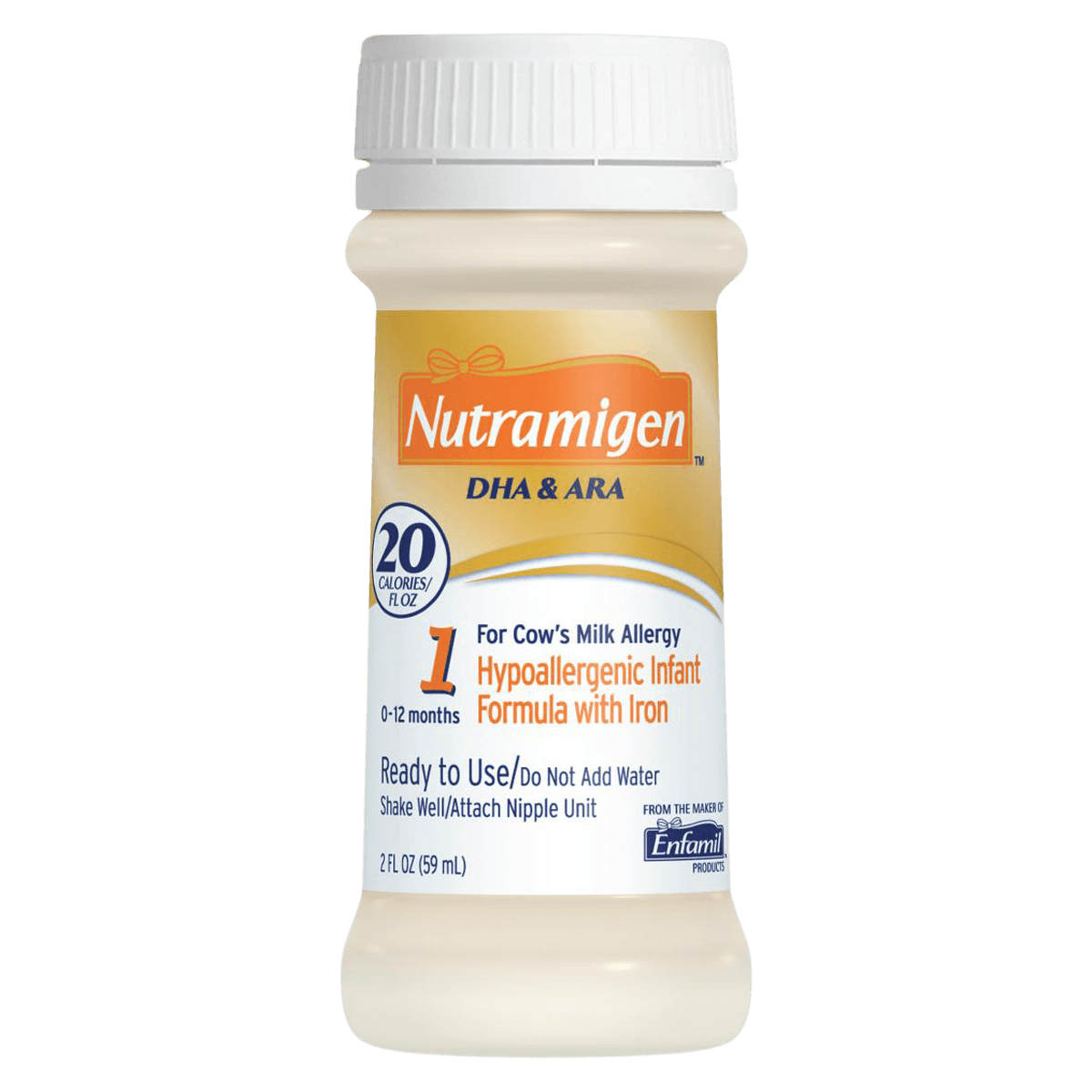Nutramigen LIPIL 20 Cal Hypoallergenic Infant Formula, Ready-to-Feed, 2 oz Bottles, 48/Case - NUTRAMIGEN LIPIL 20 CAL - Image 1