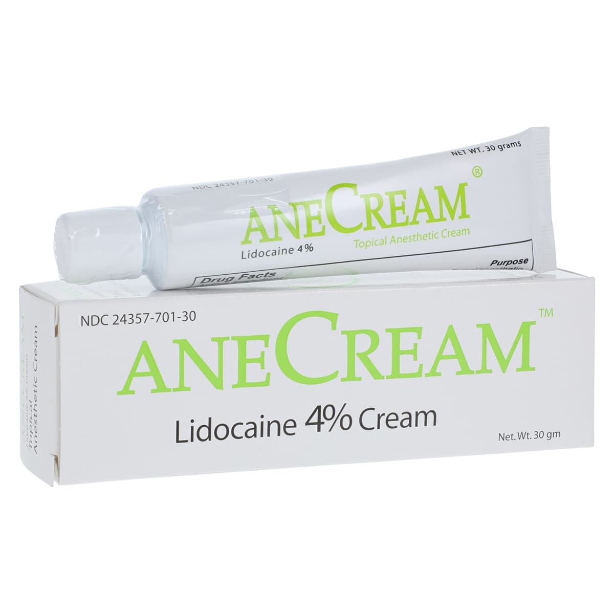 Anecream 4% Lidocaine Topical Cream, 30g Tube thumbnail 2