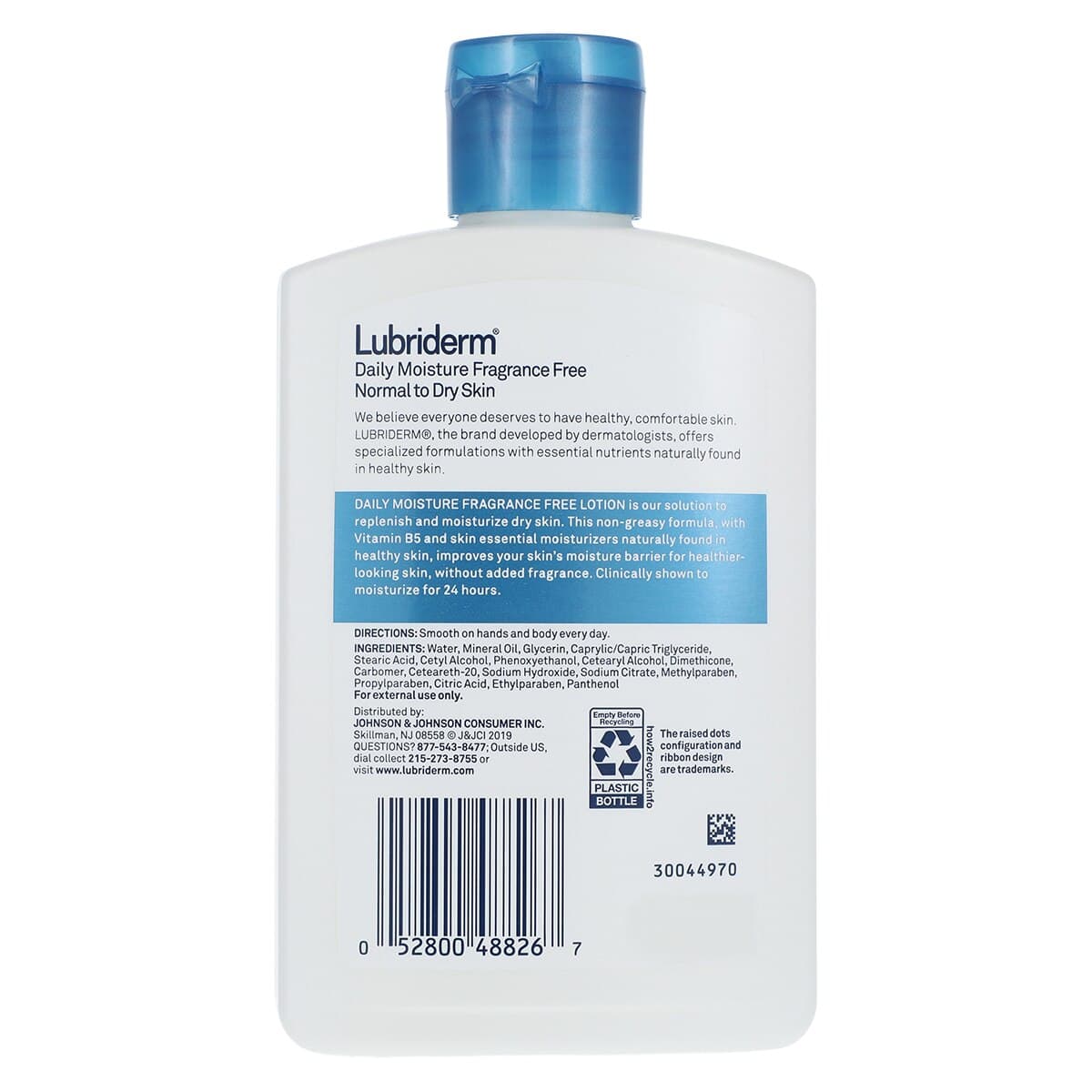 Lubriderm Daily Moisturizing Lotion, Fragrance Free, 6 oz Bottle thumbnail 2