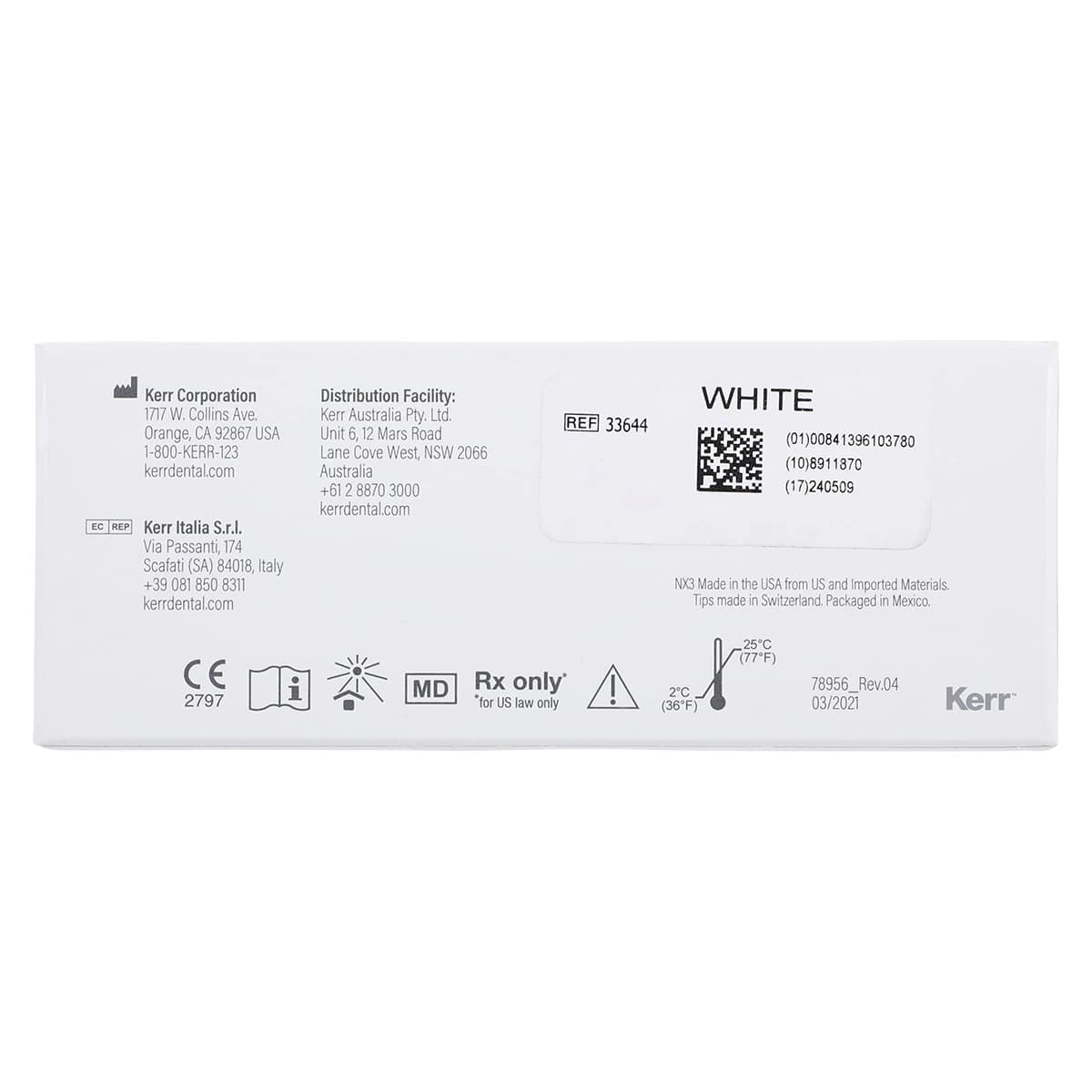 Kerr NX3 Nexus Third Generation Dual-Cure Resin Cement Refill Syringe, White, 5 g, 33644 thumbnail 8