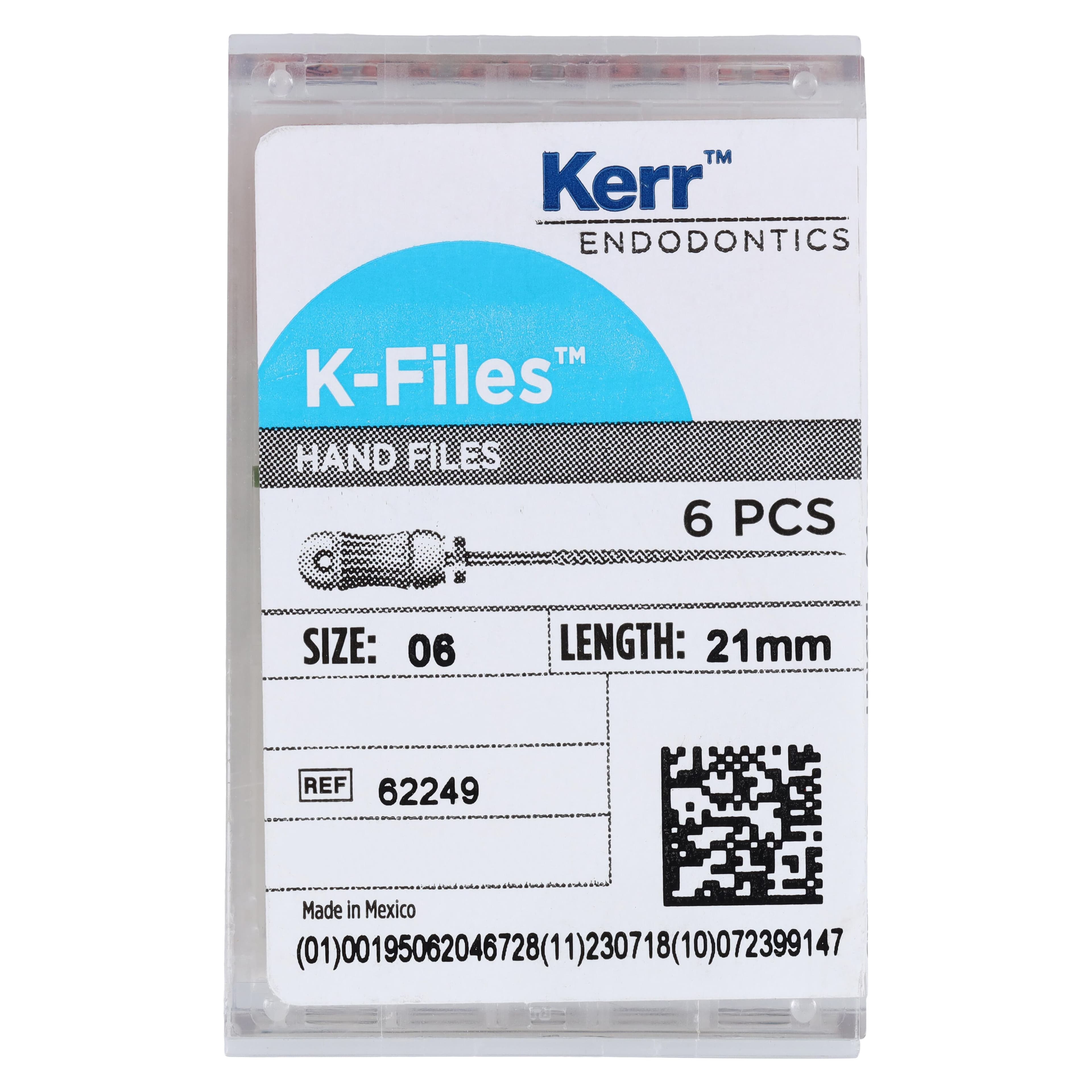 Kerr Endodontics K-Files Stainless Steel, 21mm, #06, Pink, 6/Pkg, 62249 thumbnail 6