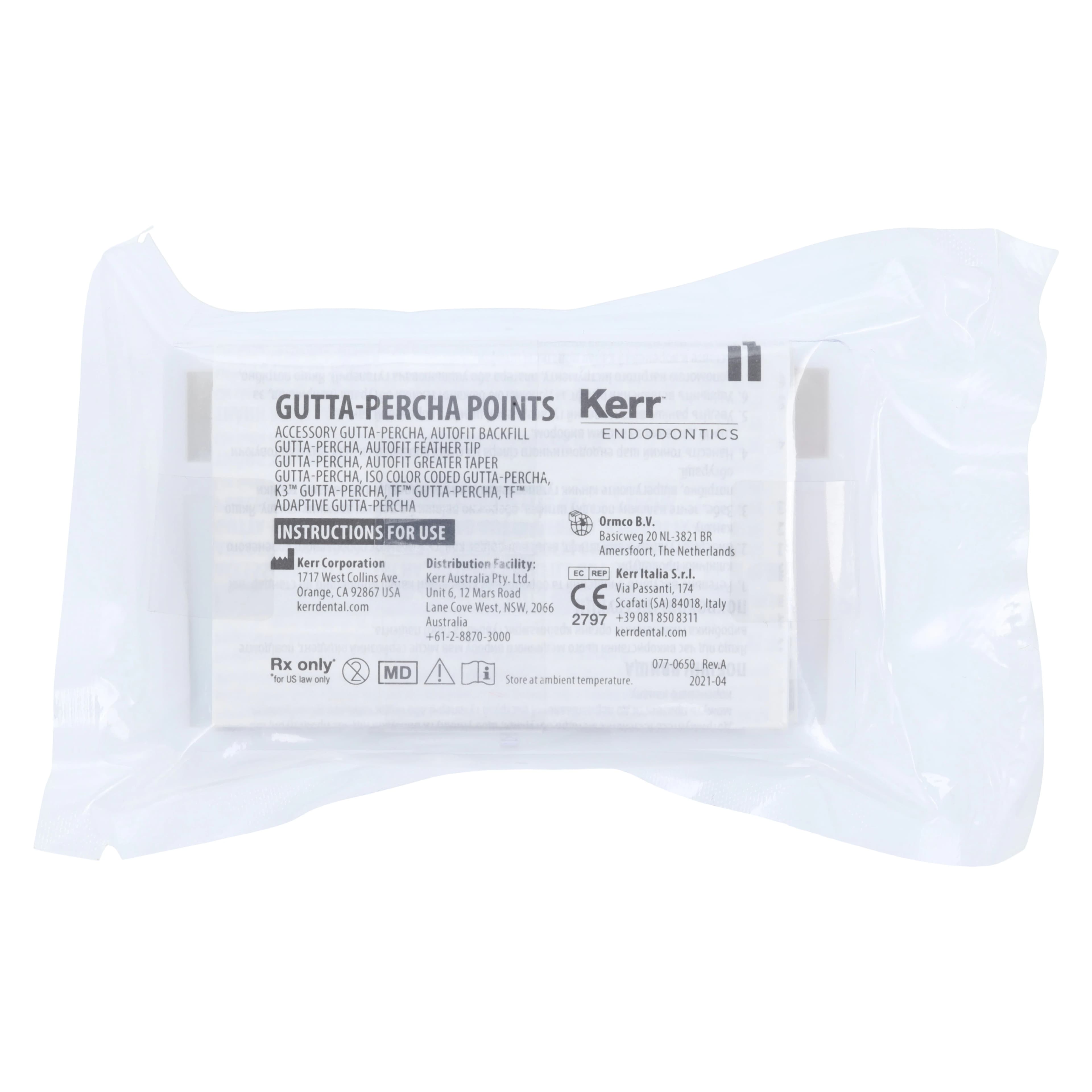 Kerr Standardized Gutta Percha Points, 0.02 Taper, ISO #25, Red, 100/Box, 12650 thumbnail 7