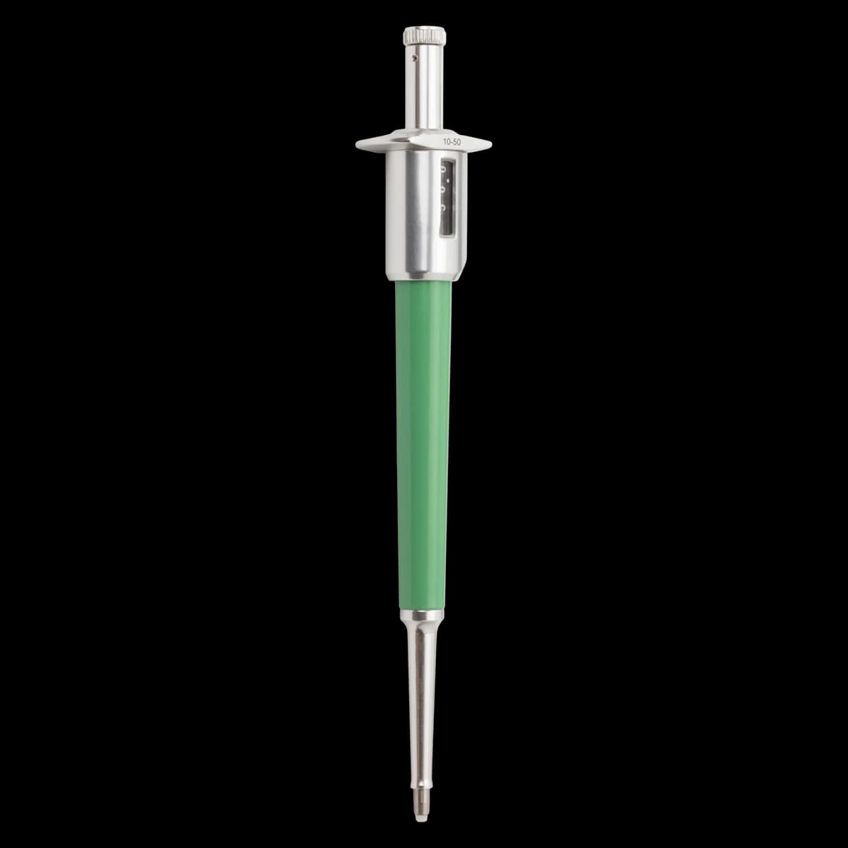 MLA Digital Adjustable Volume Pipette, 10-50 µL, 0.5 µL Increments, Green - Pipette Mla Digital - Image 1
