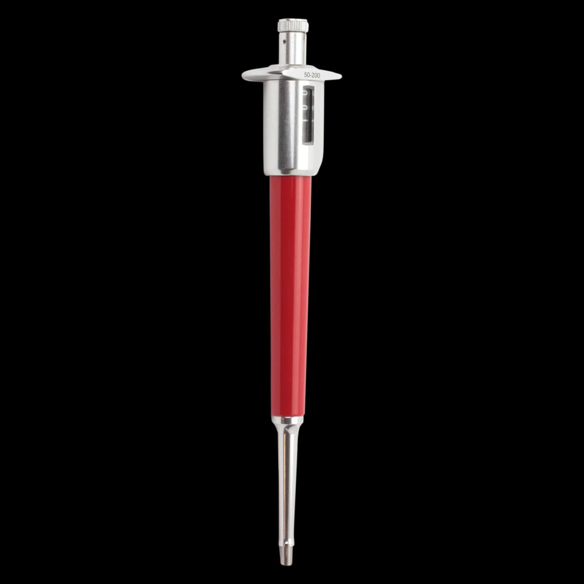 MLA Digital Adjustable Volume Pipette, 50-200 µL, 1 µL Increments, Red, Each - Pipette Mla Digital - Image 1